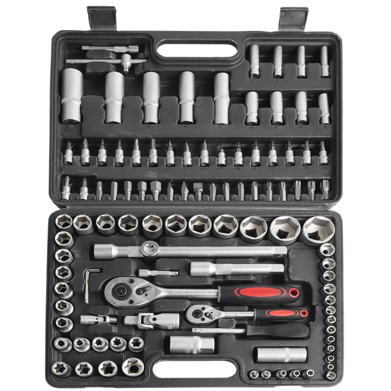 Set attrezzi da meccanico Set Di Chiavi A Bussola A Cricchetto Da 108 Pezzi Set Di Utensili Per La Casa Inclusi Utensili Manuali Chiavi A Cricchetto Punte Per Cacciavite Ecc