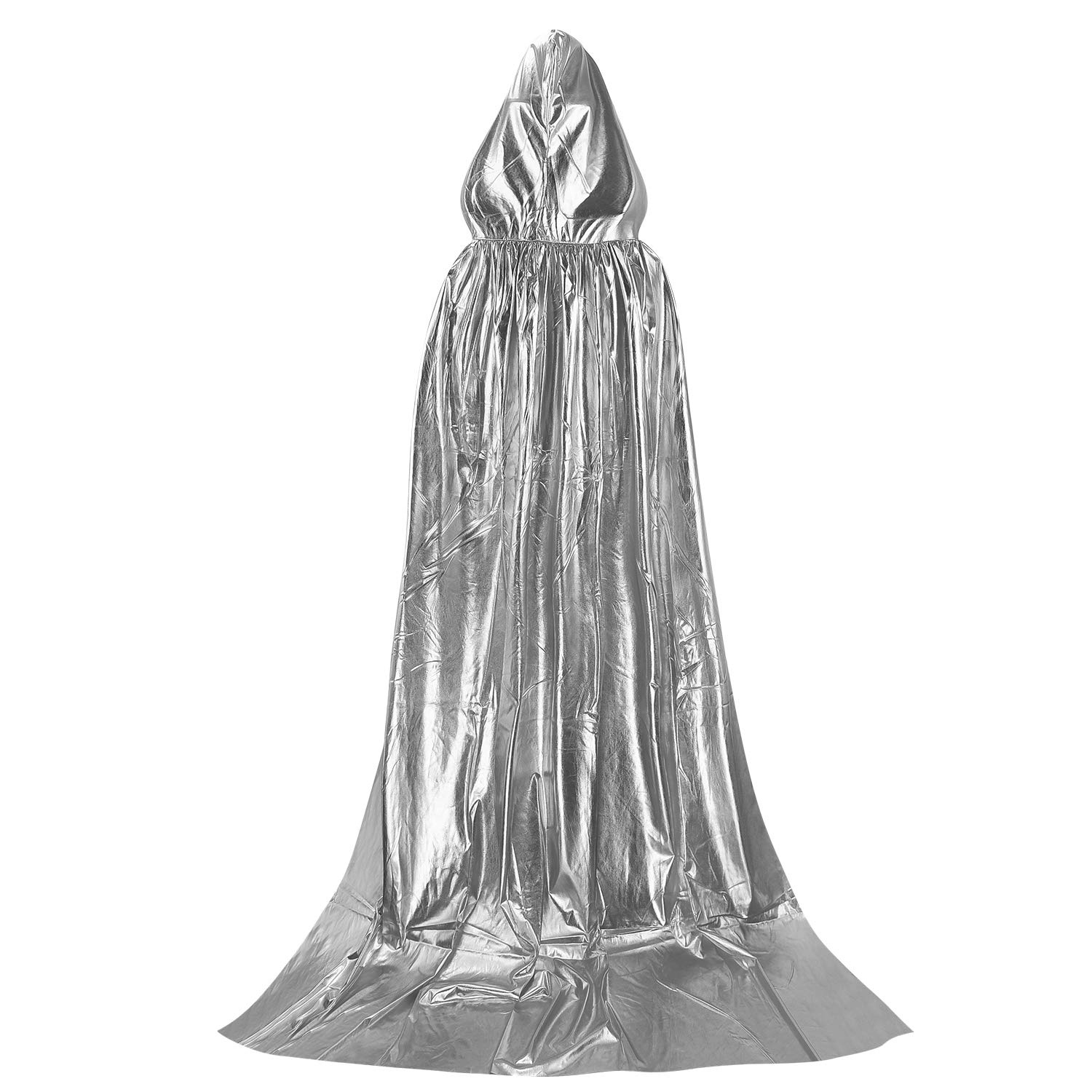 Proumhang Peleryna z Kapturem Długa Błyszcząca Peleryna Halloween Boże Narodzenie Kostiumy Czarodziej Impreza