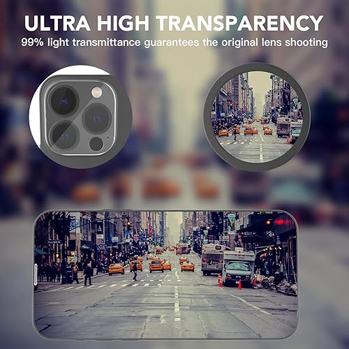 Miniatura 9 de Paquete de 2 protectores de lente de cámara para iPhone 15iPhone 15 Plus, cobertura completa, vidrio templado HD, transparente, pantalla de cámara,