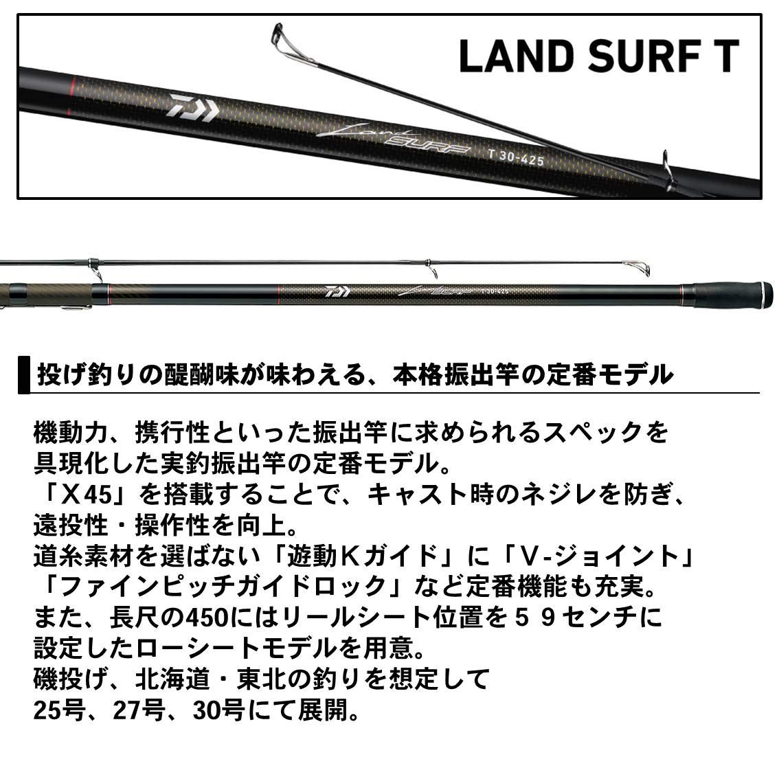 Amazon | ダイワ(DAIWA) 振出投げ竿 ランドサーフT・J 25-425・J 