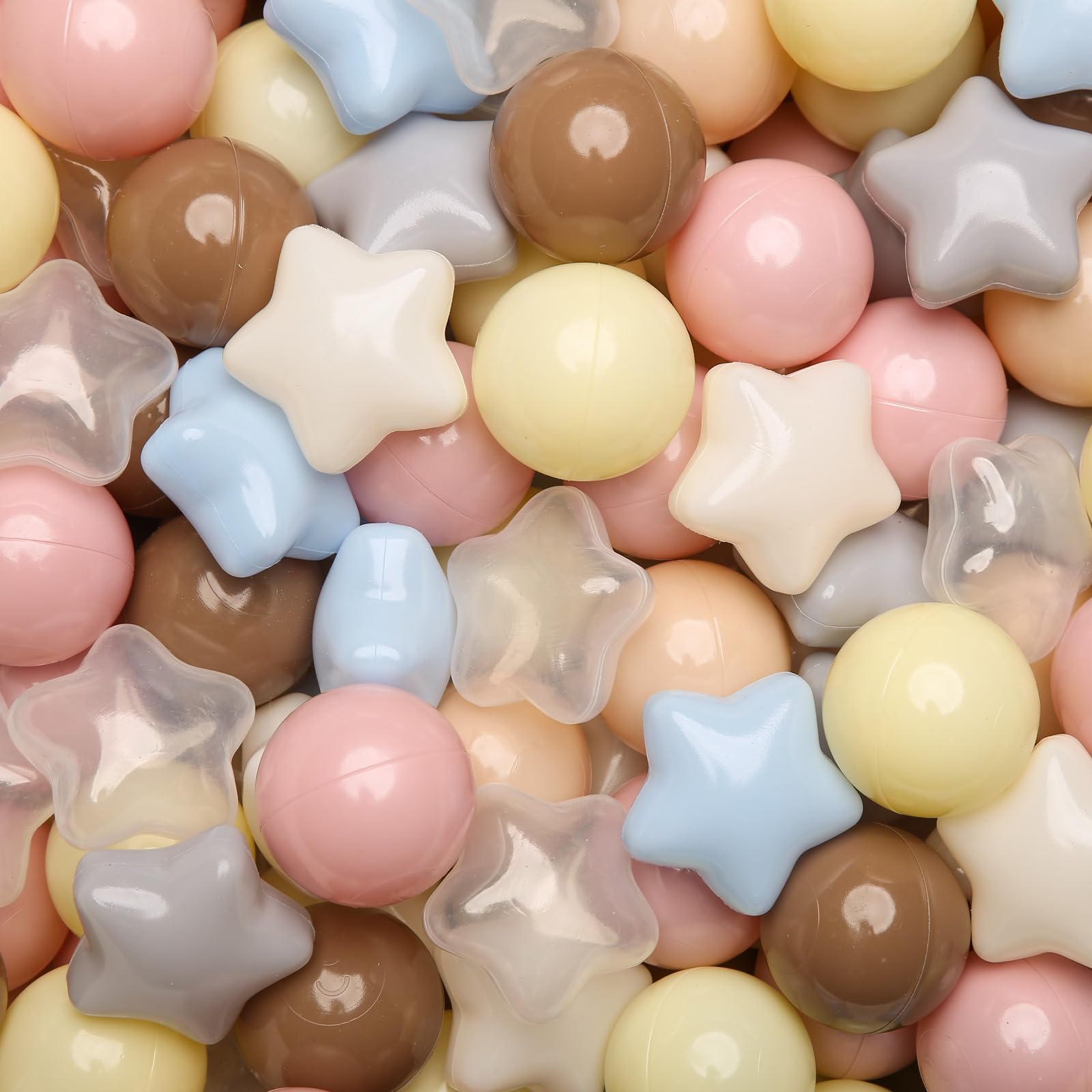 GOGOSO Ball Pits Balls for Toddlers Pack of 50 100 200 Plastics Shape Ball Non-Phthalate Non-BPA Non-Toxic 2.2-Inch Crush Proof Play Balls