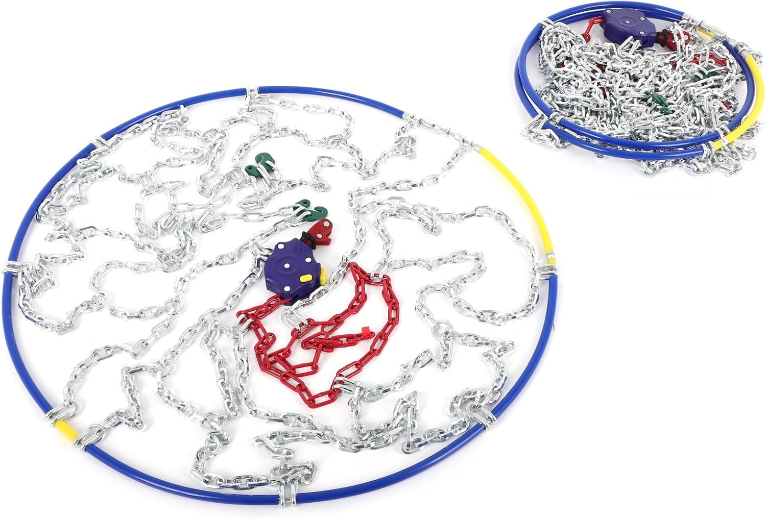Snow Chains Tire Traction Chain Width (235 245 255 265 275mm)15"16"17"18"19"20" for Bus, ATV, Van, Semi Truck, SUV, Pickup, Car, UTV, Light Truck Set of 2