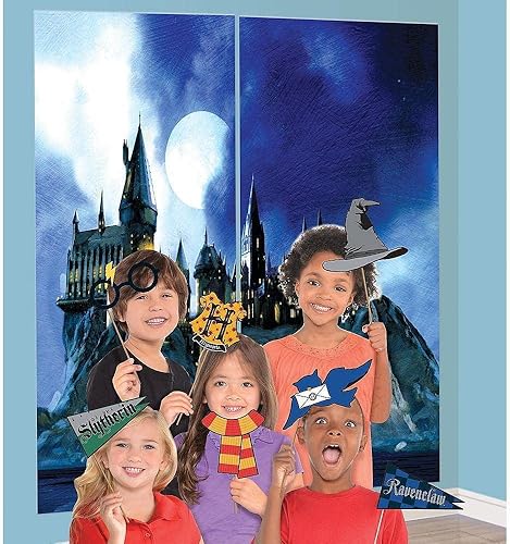 Harry Potter - Set de 15 escenarios multicolor con accesorios, colorido, perfecto para fiestas temáticas y eventos