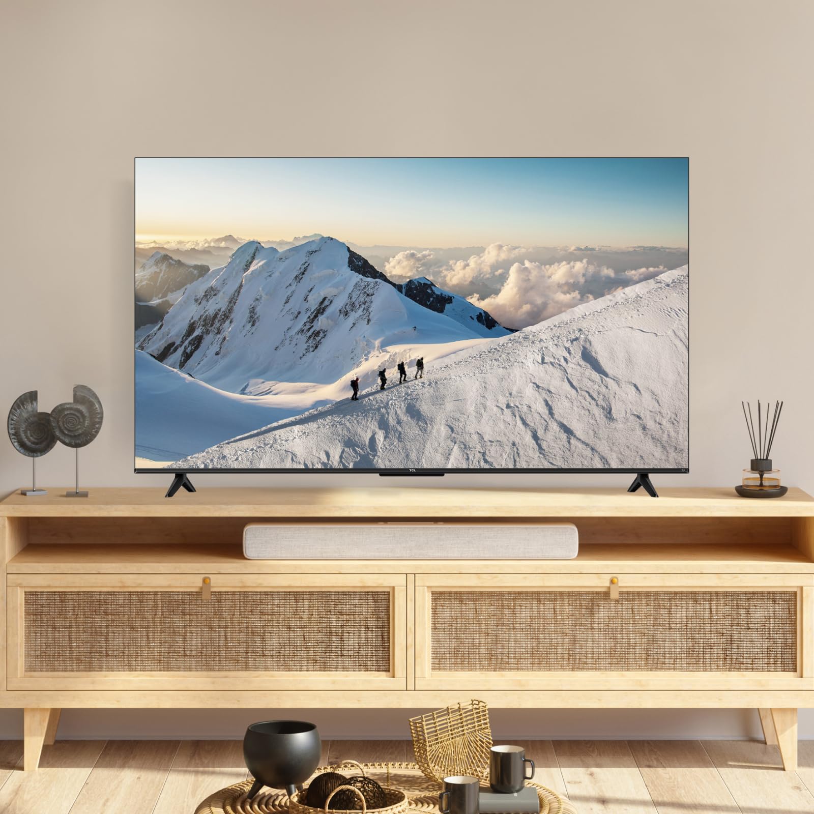 TCL 55V6D Televisor 55 Pulgadas 4K UHD Smart TV, Fire TV, Alexa Integrado, Dolby Vision & Atmos, Game Master, HDR10+, Control por Voz