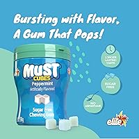 Vista 2 de Elite Must Sugar - Goma de mascar sin azúcar, 2 onzas (paquete de 6)