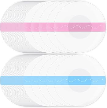 60 Packs Shower Waterproof Patch Freestyle Transparent Adhesive Patches Waterproof Sensor Covers Precut Clear Protection Stickers Clear CGM Overpatch Tape Without Hole, Blue and Pink