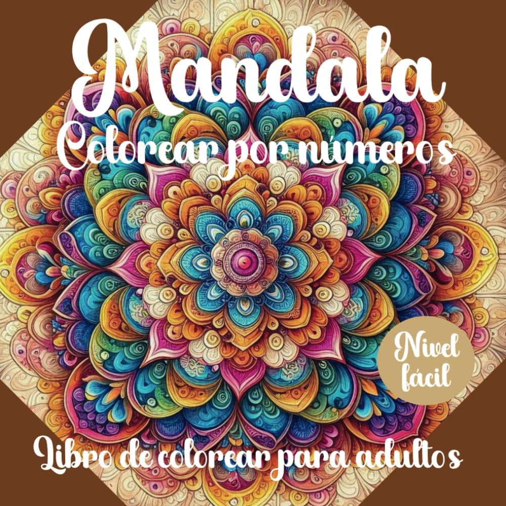 Mandala. Colorear por números: Libro de colorear para adultos