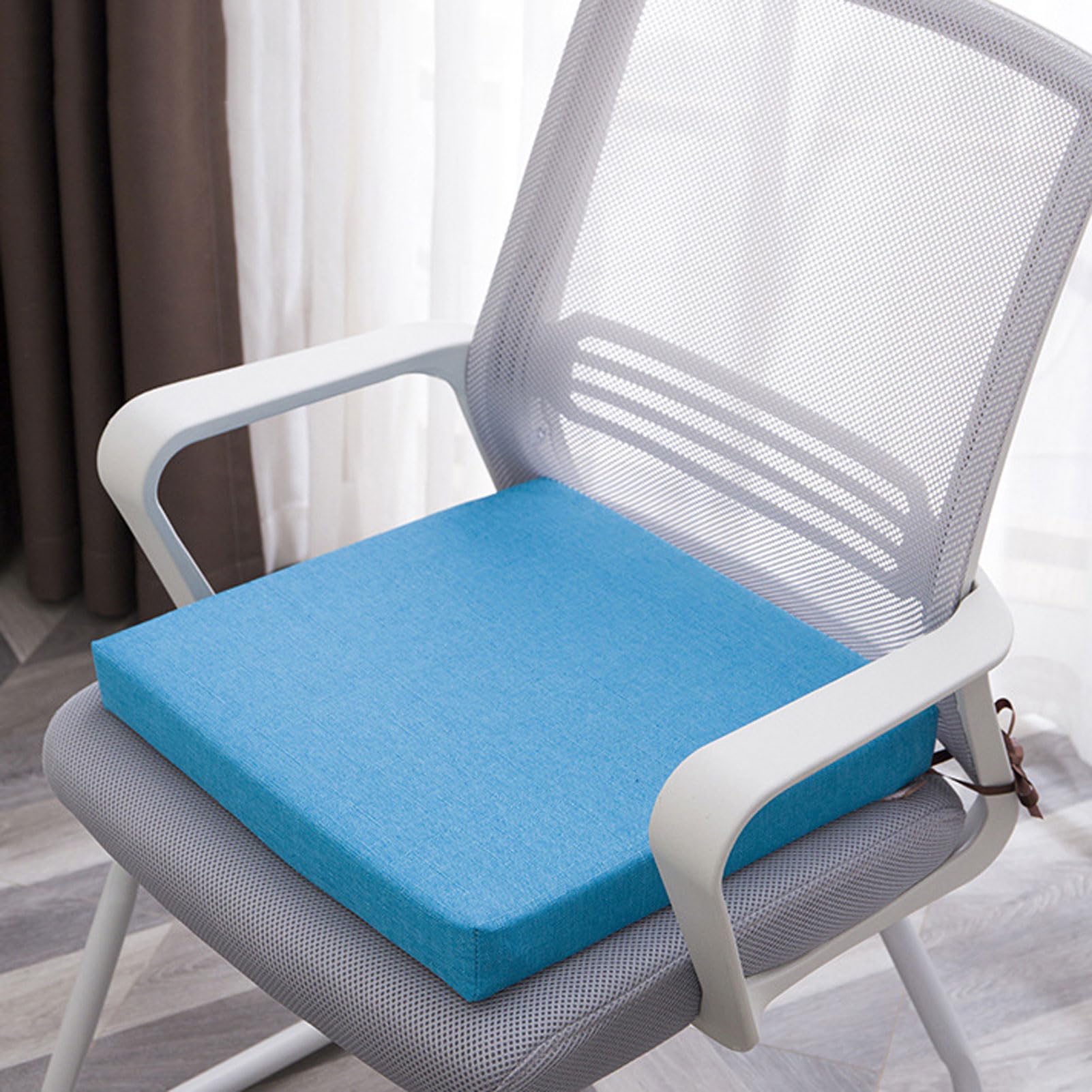Cuscino in lattice naturale per sedia da ufficio, auto e divano, cuscino antiscivolo con supporto a T, 45 x 45 x 10 cm, perfetto per lunghe ore di comfort, si adatta alla maggior parte dei sedili