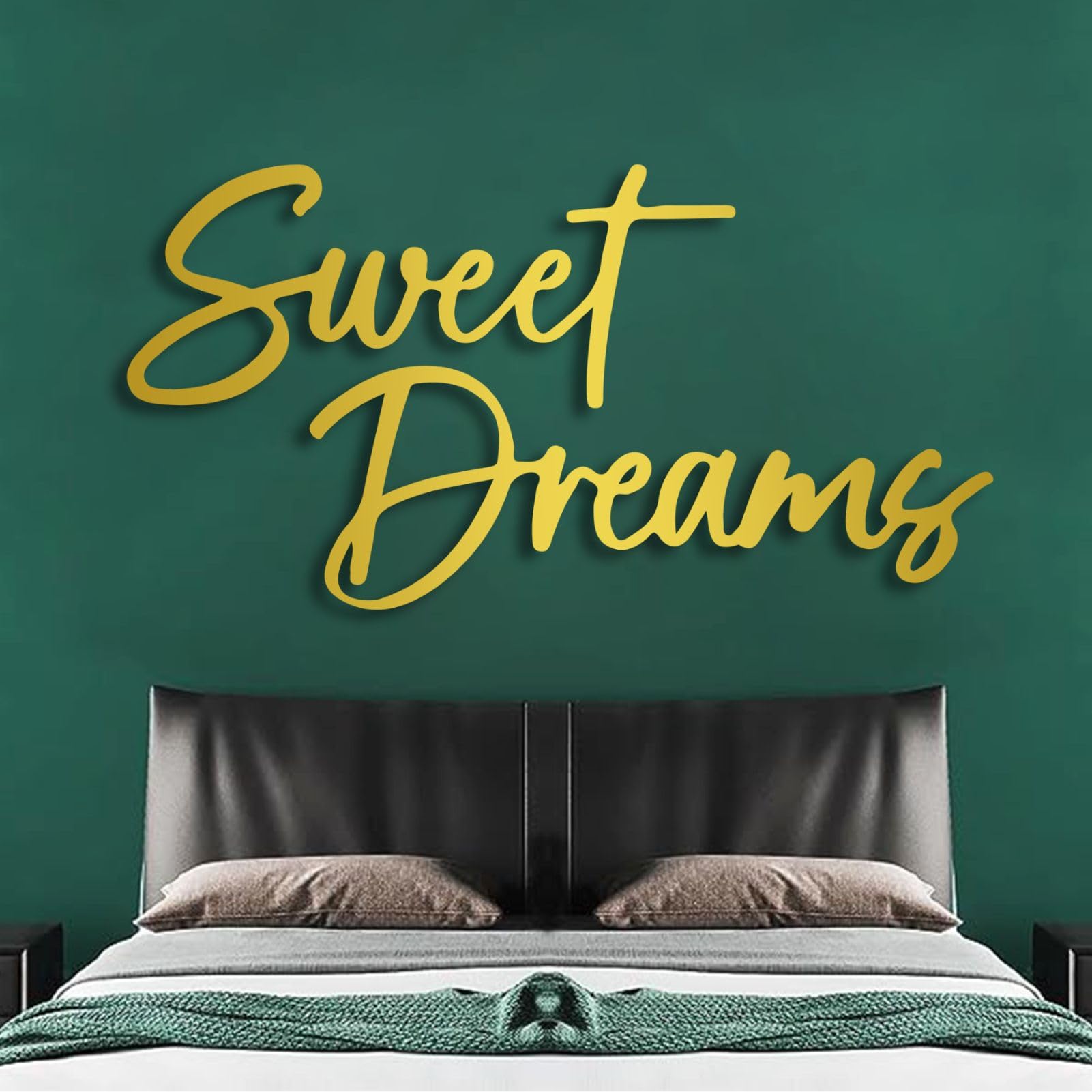 Grande décoration murale métal design épuré pour chambre minimaliste