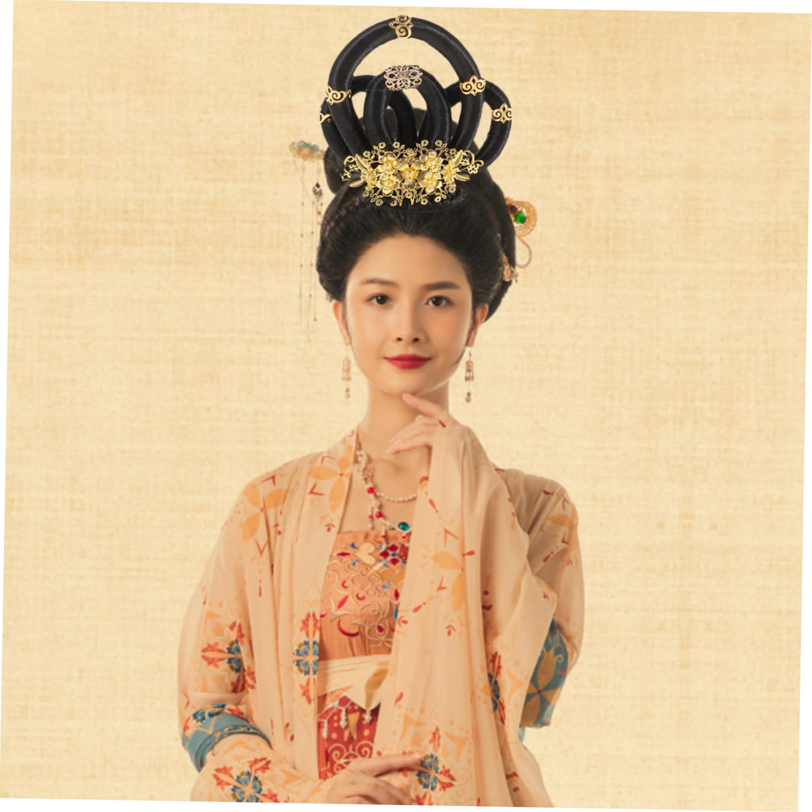 Parrucca Tradizionale Cinese Hanfu per Spettacoli e Cosplay