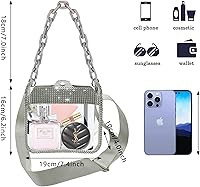 Vista 8 de Bolsa transparente para eventos de estadio, bolsa cruzada transparente para eventos deportivos y conciertos.