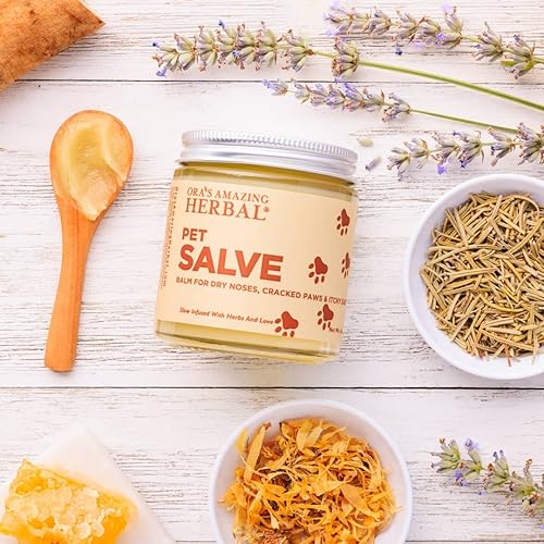 Miniatura 3 de Mascotas, bálsamo para patas de perro, patas agrietadas para nariz seca, puntos calientes, orejas con picazón, Ora's Amazing Herbal 4 onzas