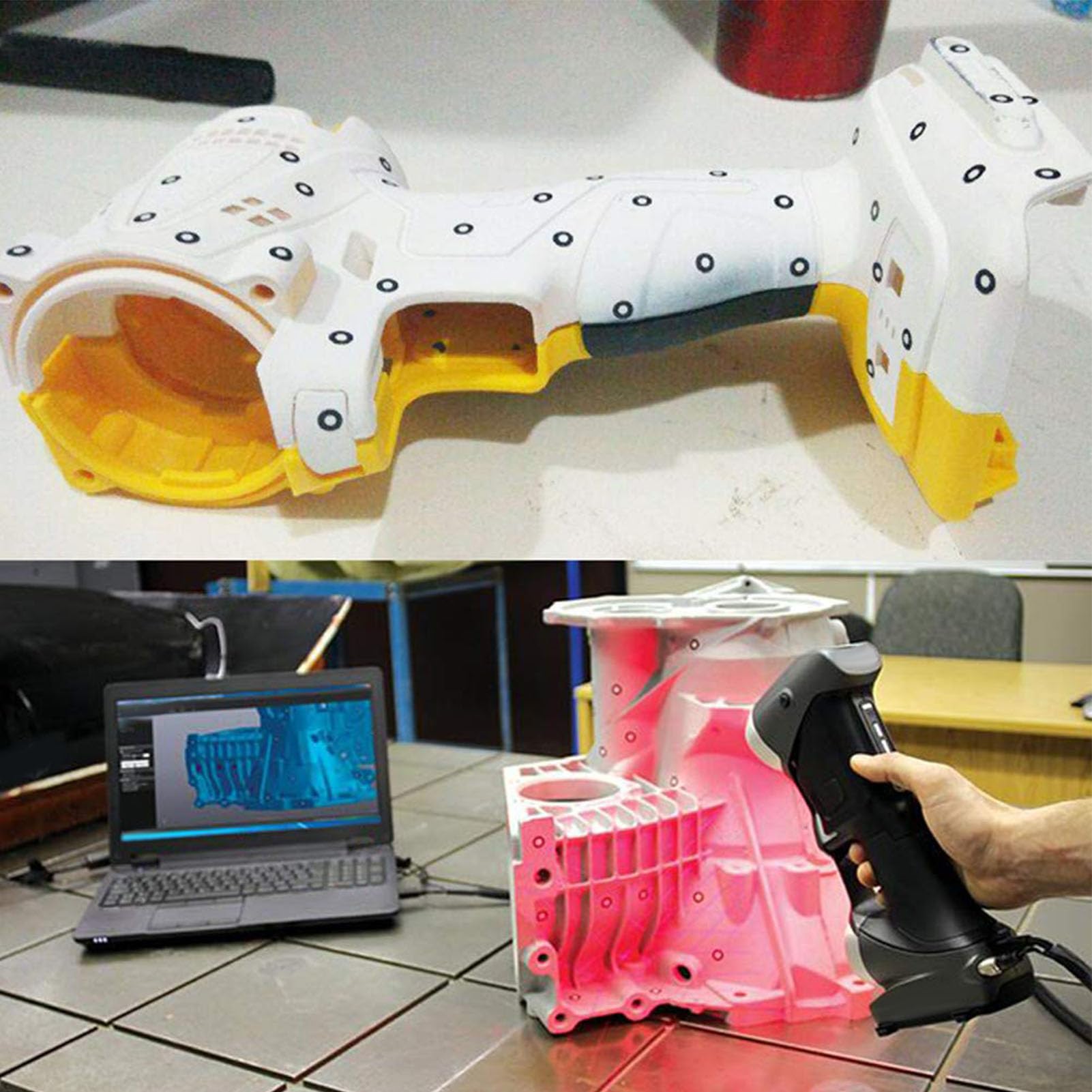 3D Scanning Markers for 3D Scanner, 1200 Pcs 6mm ID 10mm OD Accurate Tracking Dots Reference Point Markers, Diffuse Reflection for Precise Optical Tracking and 3D Scanning