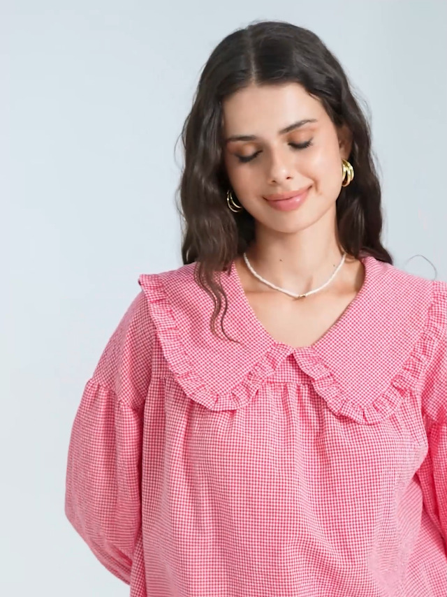 pink babydoll dress with collar pink baby doll dress and baby neck pearls