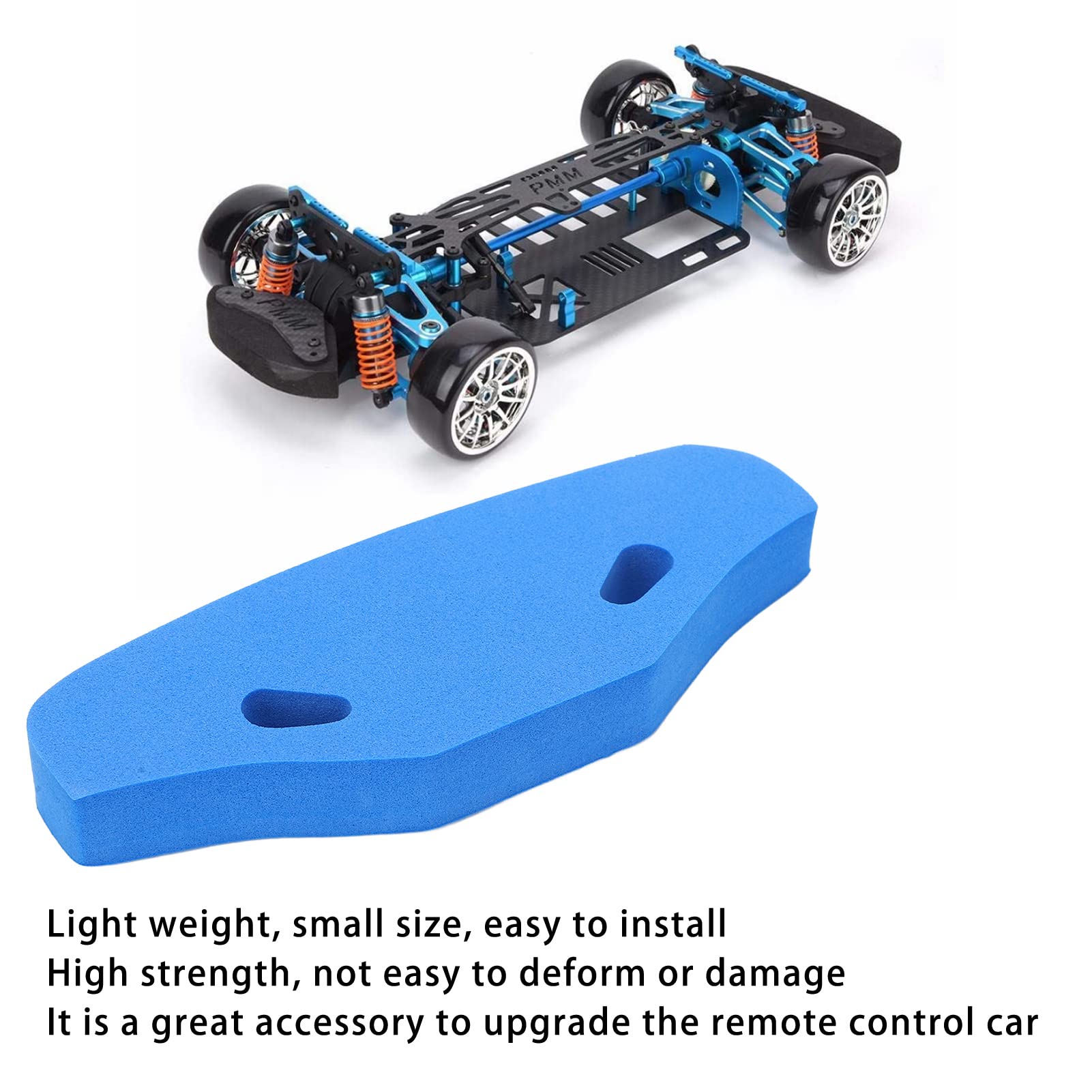 Pare-chocs avant en éponge RC disponible pour Tamiya TT01 TT02 TGS 53683 OP683 51007 SP.1007 (Noir