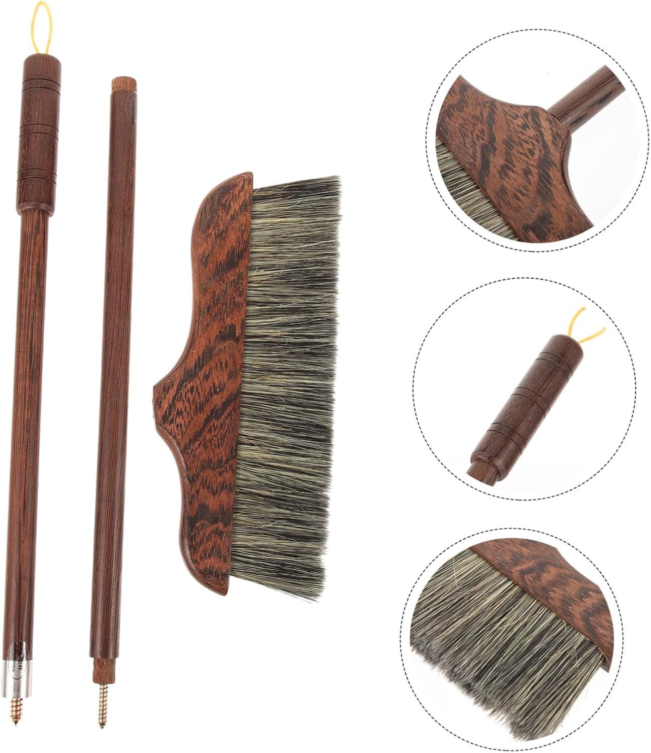 GARVALON Cedar Broom Handle Floor Wiper Long Handle Broom Household Cleaning Supply