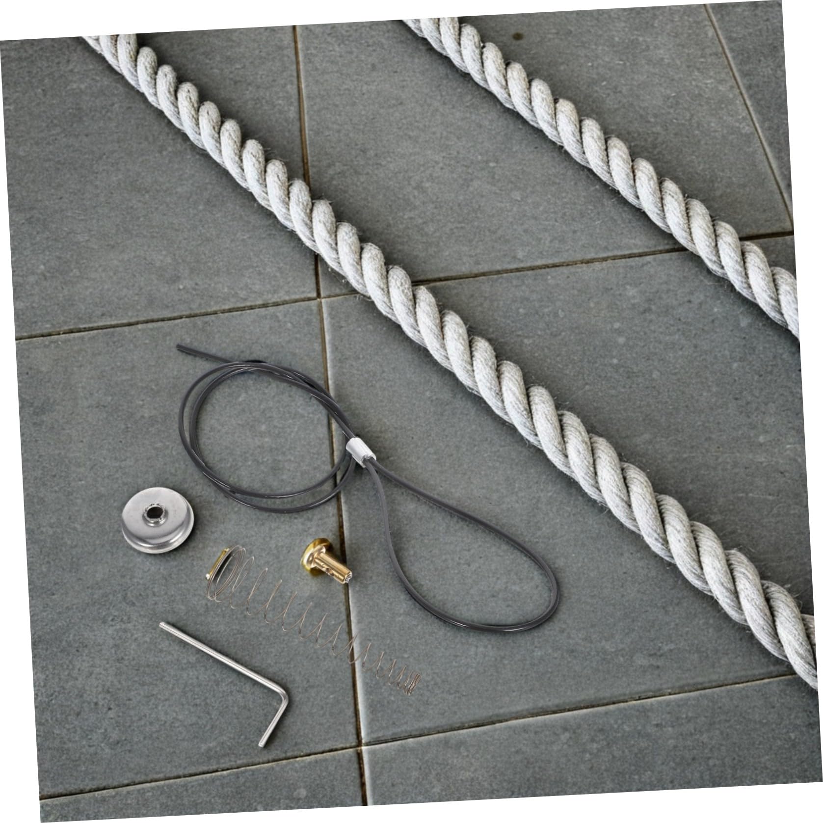 Pestillo Puerta Resorte de Tracción Acero Inoxidable Tirador de Cable para Puertas Metálicas Madera Seguridad Mejorada 2 Piezas Uso Exterior E Interior
