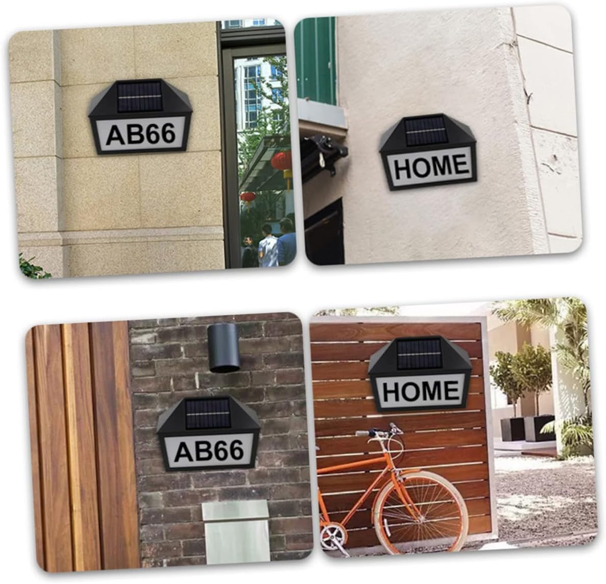 DOITOOL Solar House Number Address Light Led Solar Lamp for Outdoor Use Decorative Address Sign for Illumination Unique Design for Visibility