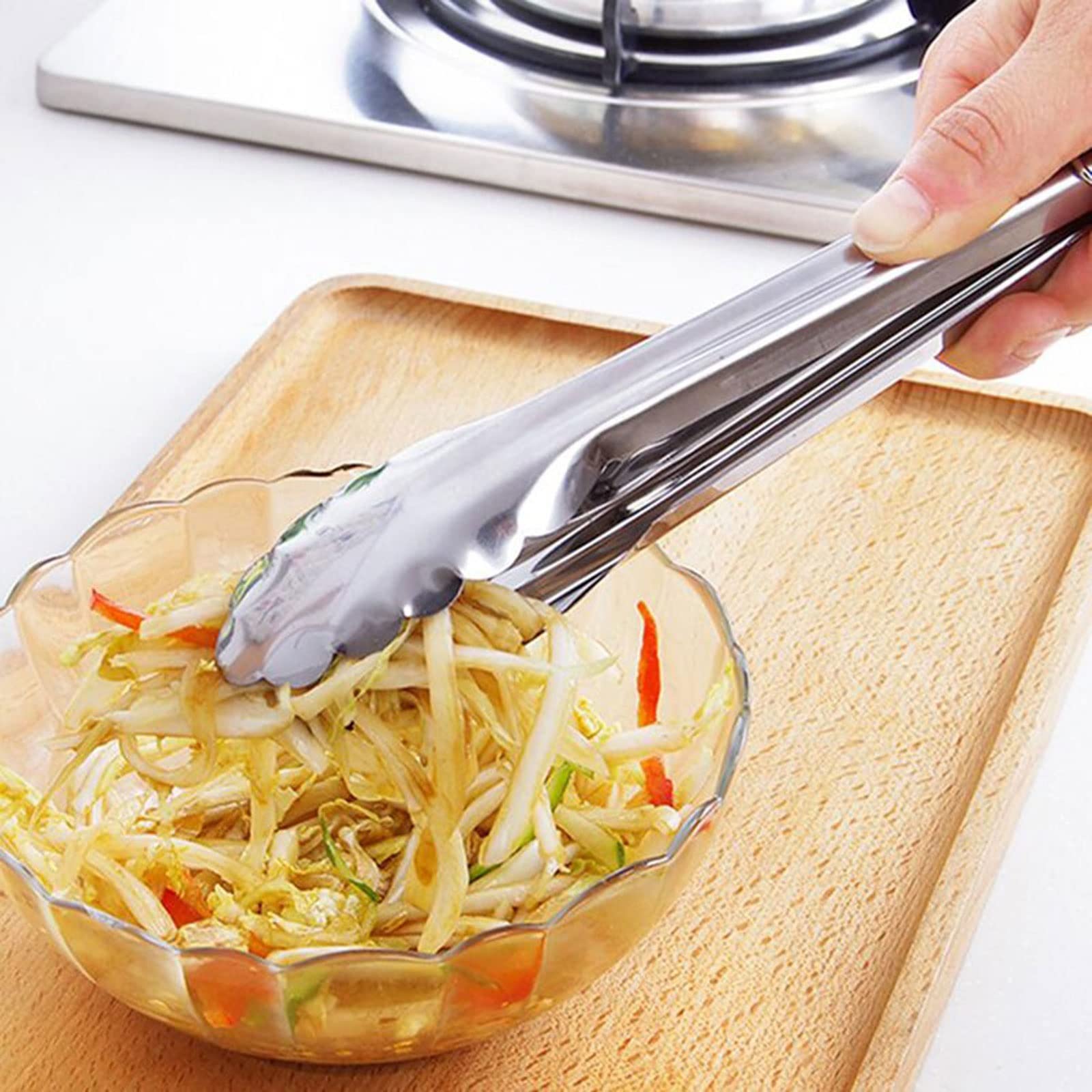 Pince à Salade en Acier Inoxydable pour Barbecue, Accessoires de Cuisine pour légumes