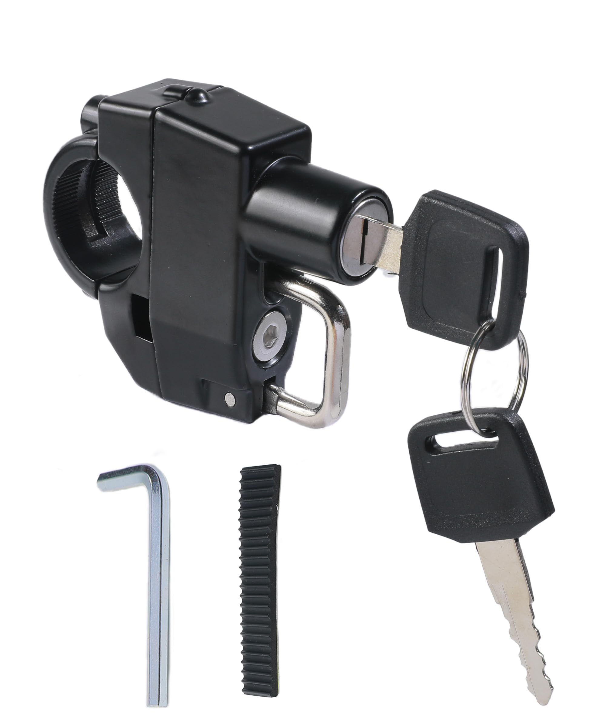 Flaconi Antirrobo de Casco de Motocicleta,Bloqueo de Manillar de Motocicleta,Cerradura Casco con 2 Llaves,Adecuado para Motocicletas,Scooters,Bicicletas de Tierra,Vehículos Fuera de Carretera