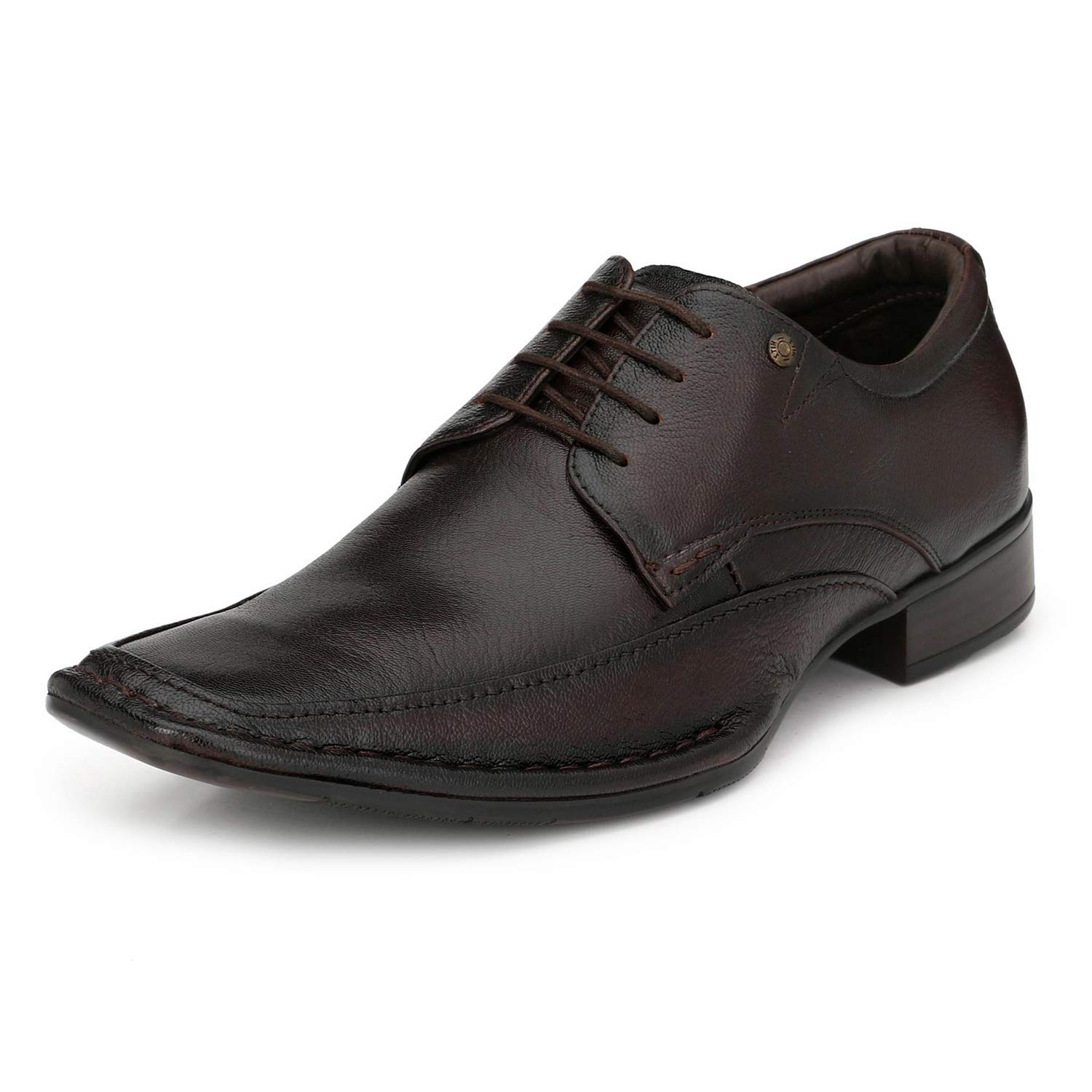 HITZ Mens Brown Derby Leather Formal Shoes - 7 (B084D42367) Amazon Price History, Amazon Price Tracker