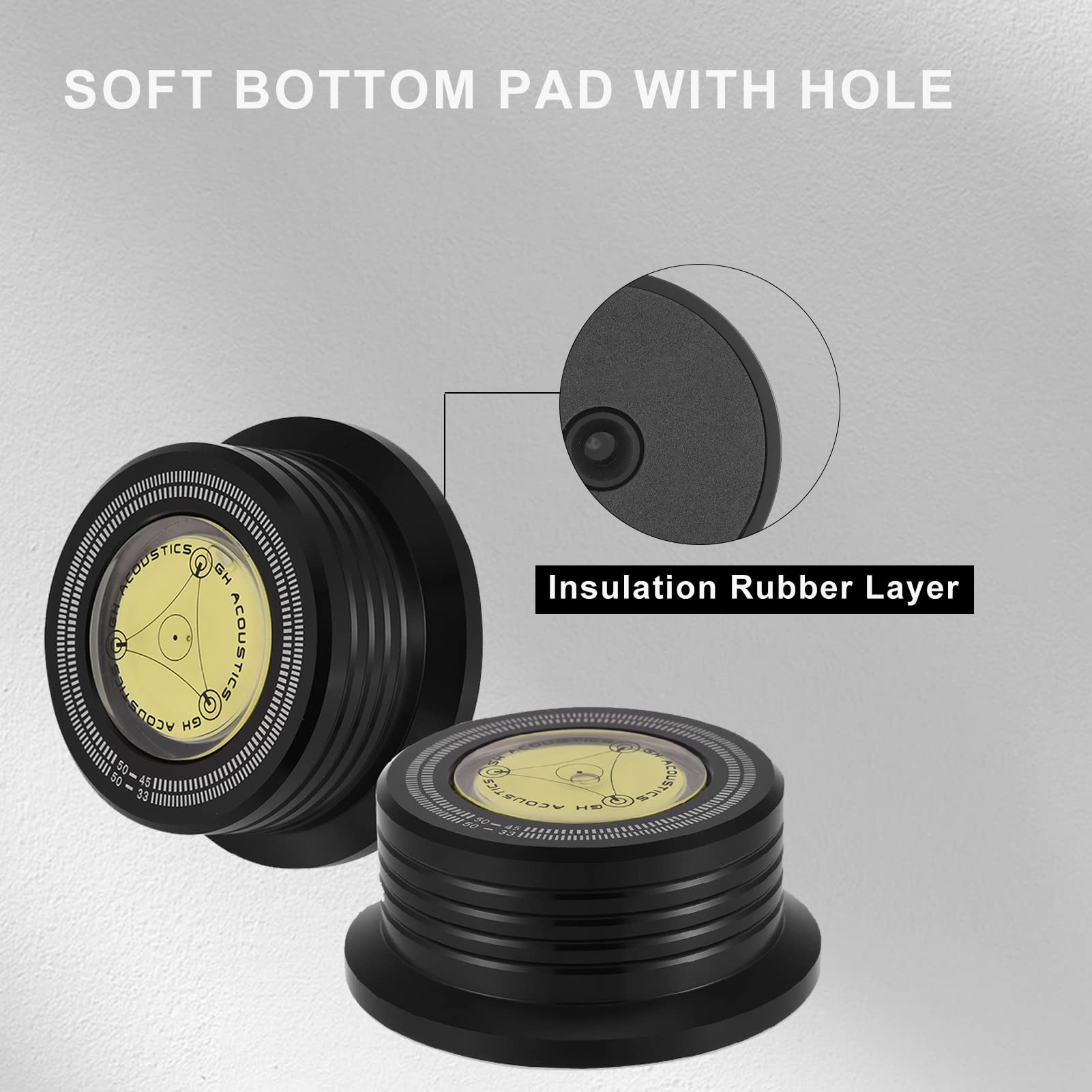 Stabilizzatore Giradischi Mersoco | Peso Per Vinile | Con Livella A Bolla | Compatibile Con LP