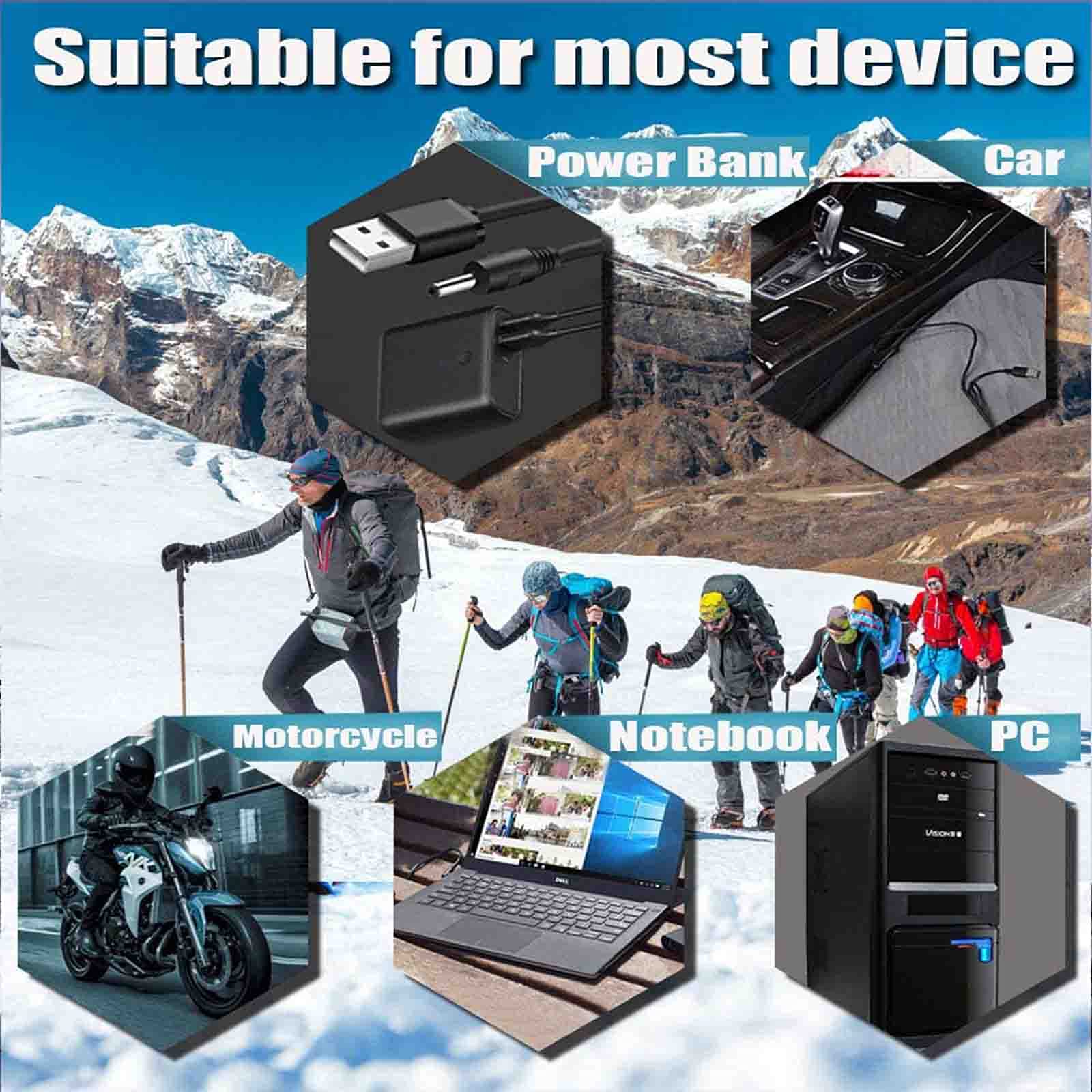 CHEWYNP Guanti riscaldati da Moto Guanti scaldamani Invernali con Regolazione della Temperatura per Ciclismo Guanti riscaldanti alimentati Tramite USB per Uomo Donna