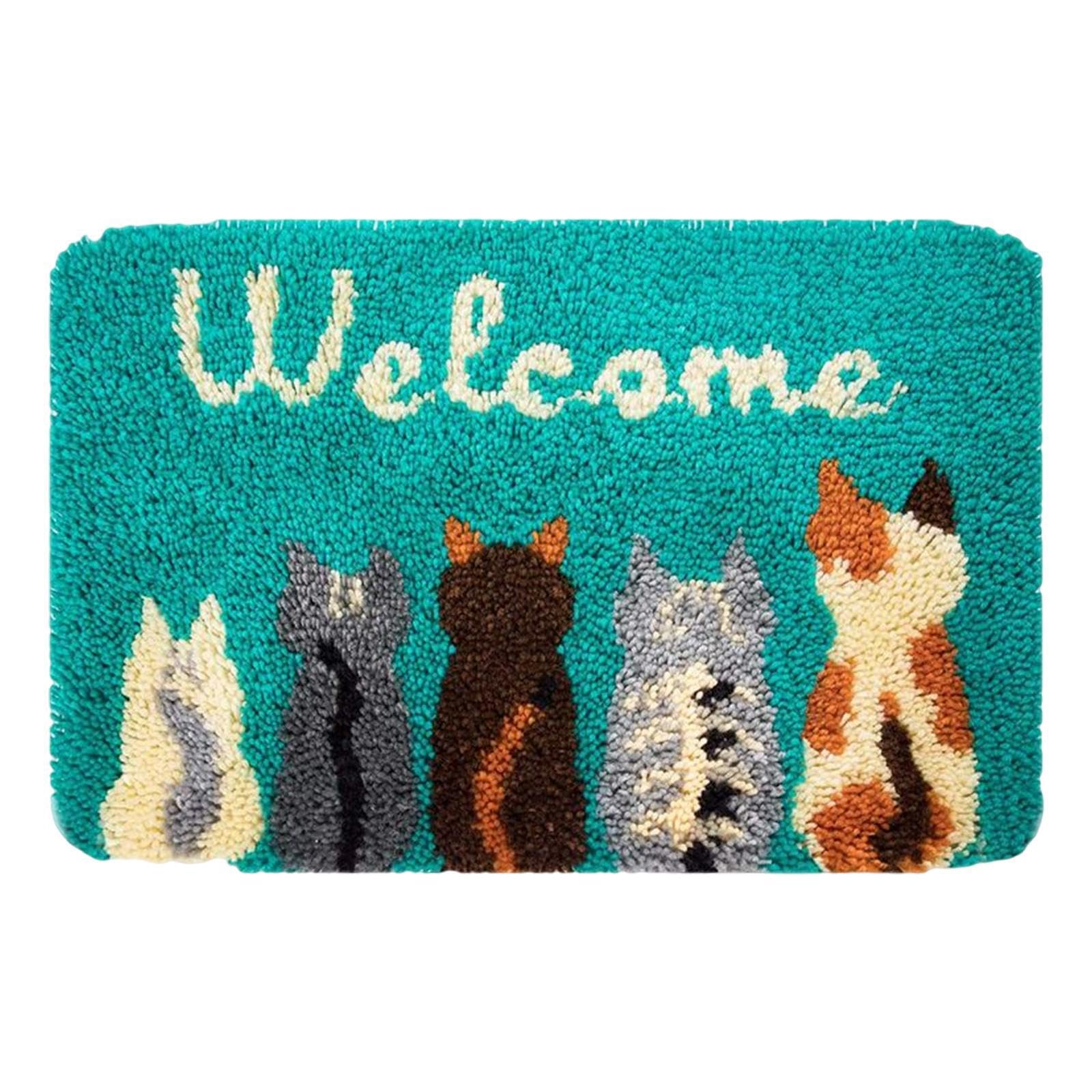 KIXZSAZ Carpet Embroidery Adults Beginner Kids Hooking Unique Latch Hook Rug Kits Fun for Creative Crafting Gift Options for All Crocheting Rug Yarn Cushion