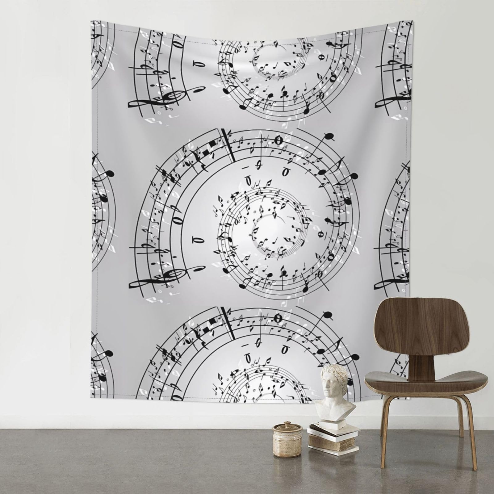 YYHWHJDE Music Note Wall Prints Wall Tapestry 60x51in - Boho Dorm Decor Throw Blanket - Beach Picnic Blanket - Versatile Home Accent