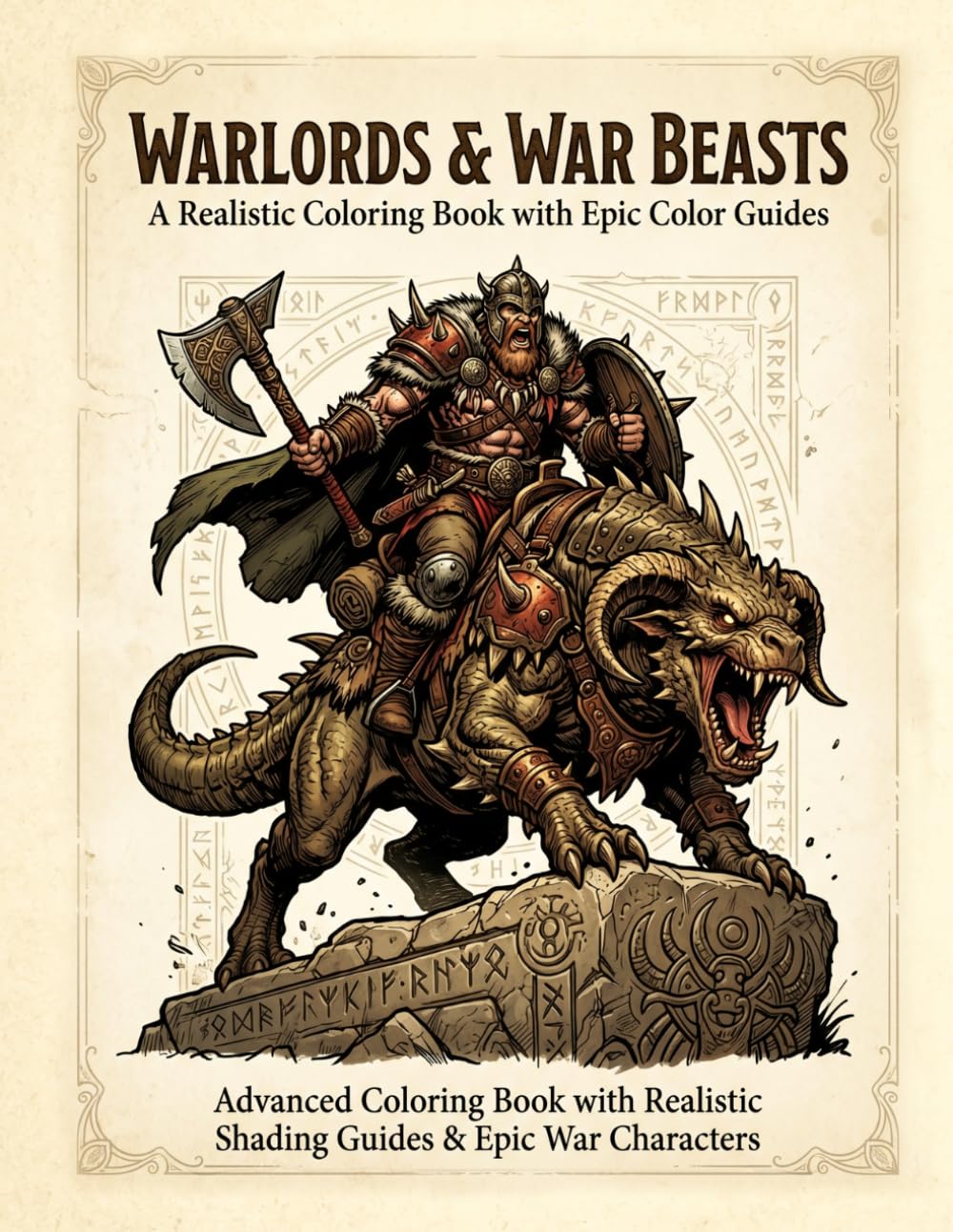 WARLORDS & WAR BEASTS: A Realistic Coloring Book with Epic Color Guides