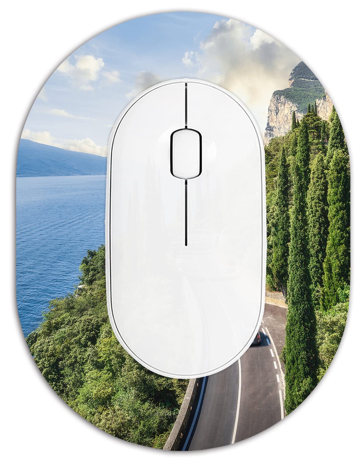 ZERONICSmall Mouse pad mall, only Takes up Wrist & Mouse Space, Washable Lycra Non-Slip Rubber Base, Office, Travel, Small Space, Creative Design 6x8 inches, Blue