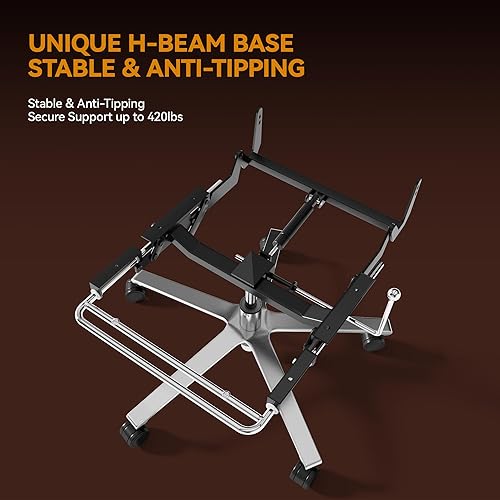 Miniatura 9 de Silla de oficina reclinable con reposapiés, asiento de 25.6 pulgadas de ancho y profundidad de asiento ajustable, respaldo alto grande y alto, silla