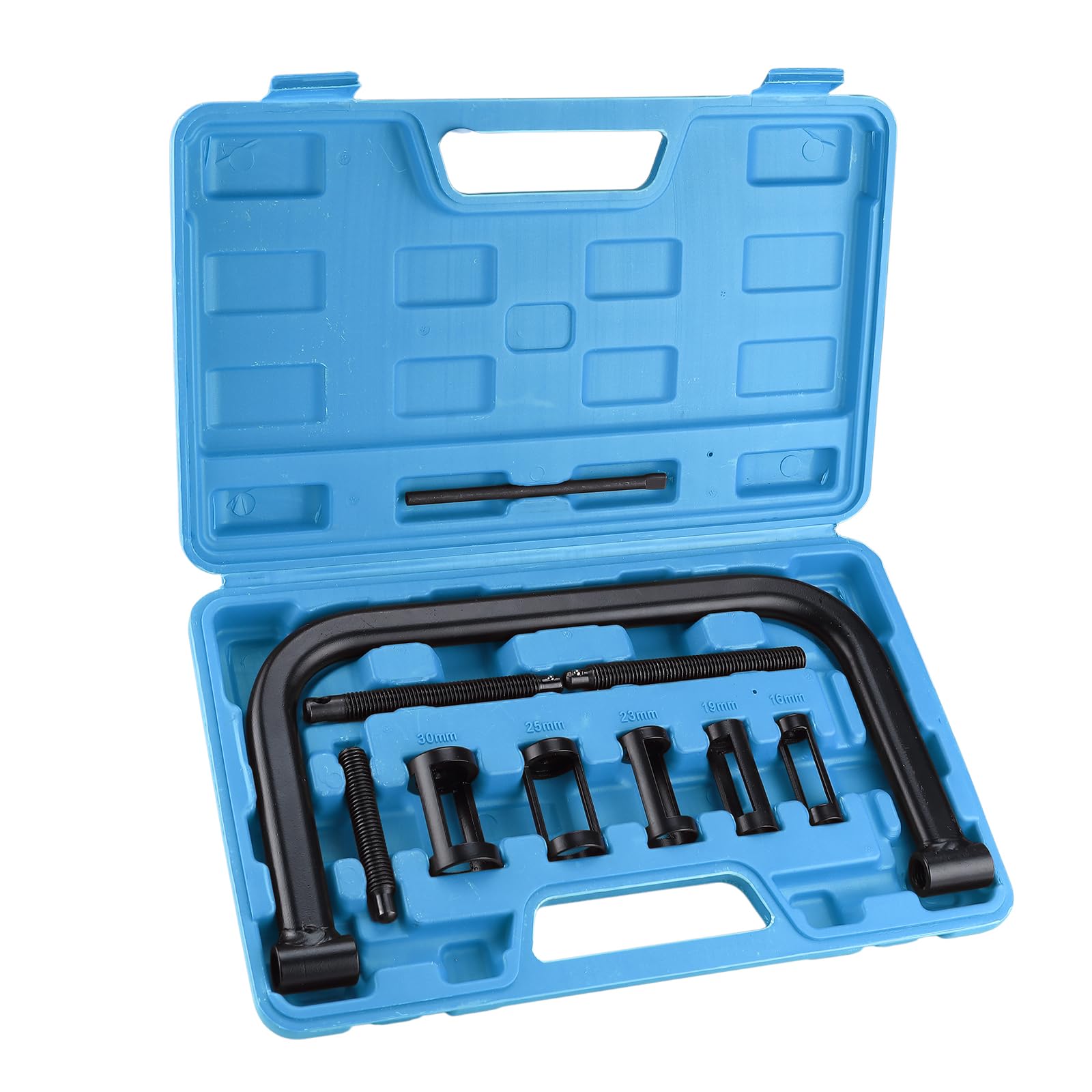 BOOMSTART Compressore Molle Valvole, 10 Pezzi Kit Smonta Valvole Motore con Morsetto a C, 16-30mm Compressore Valvole Estrattore Valvole Attrezzo Valvole per Auto Moto
