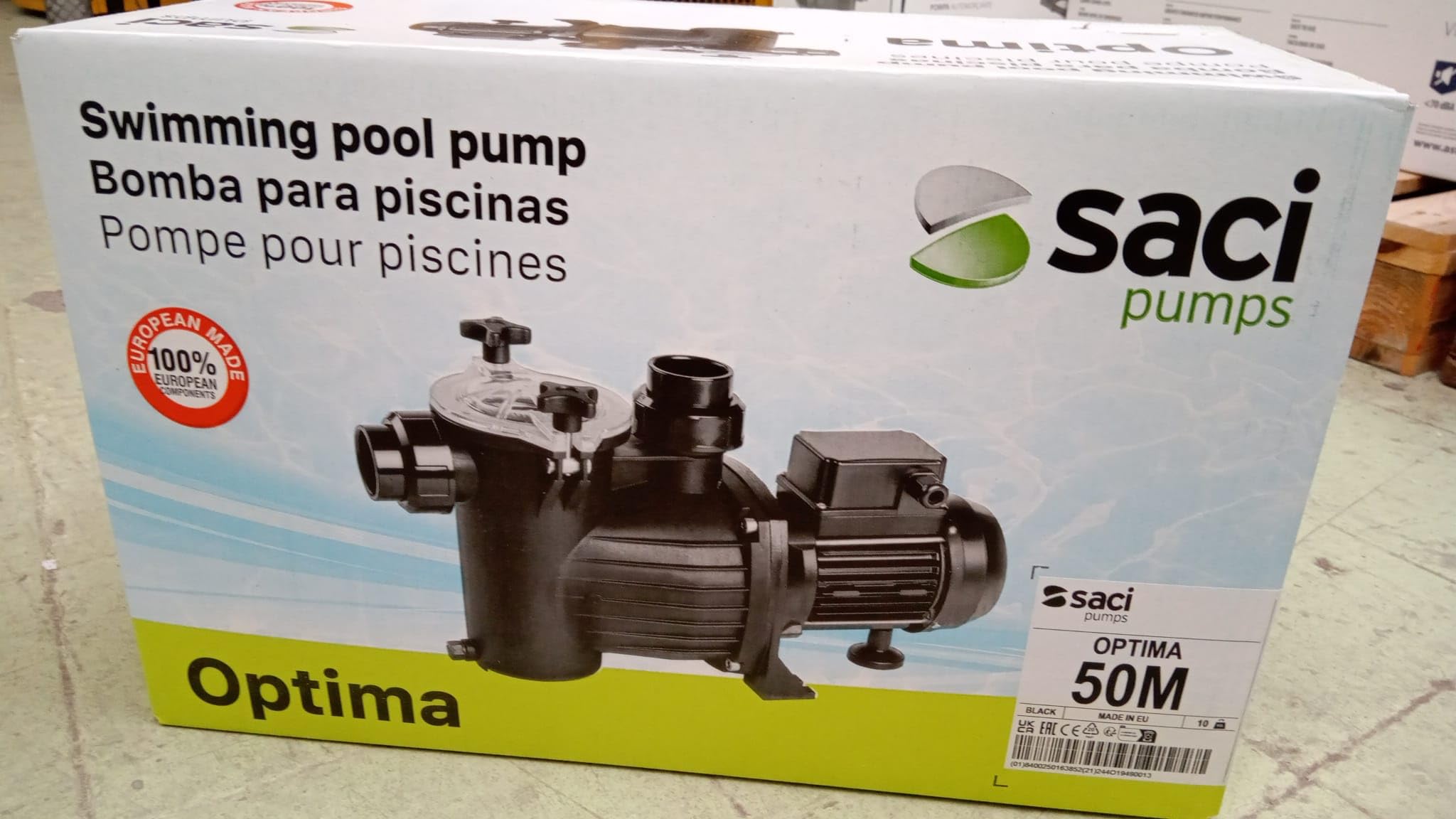 Saci Pumps Bomba Industrial de Agua Optima 50M - 7.000 l/h Negro
