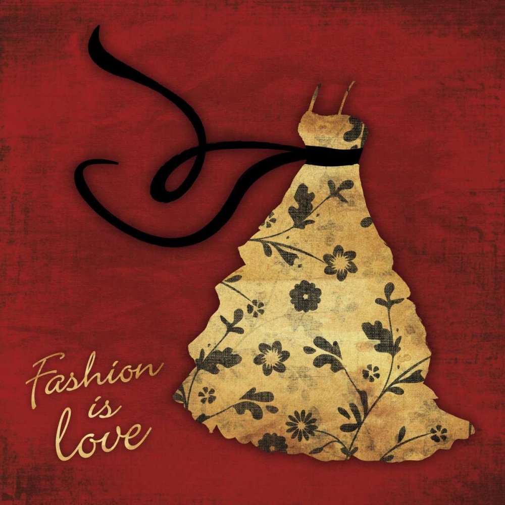 Posterazzi PDXJGSQ173ALARGE Fashion is Love wydruk fotograficzny, 24 x 24, wielokolorowy