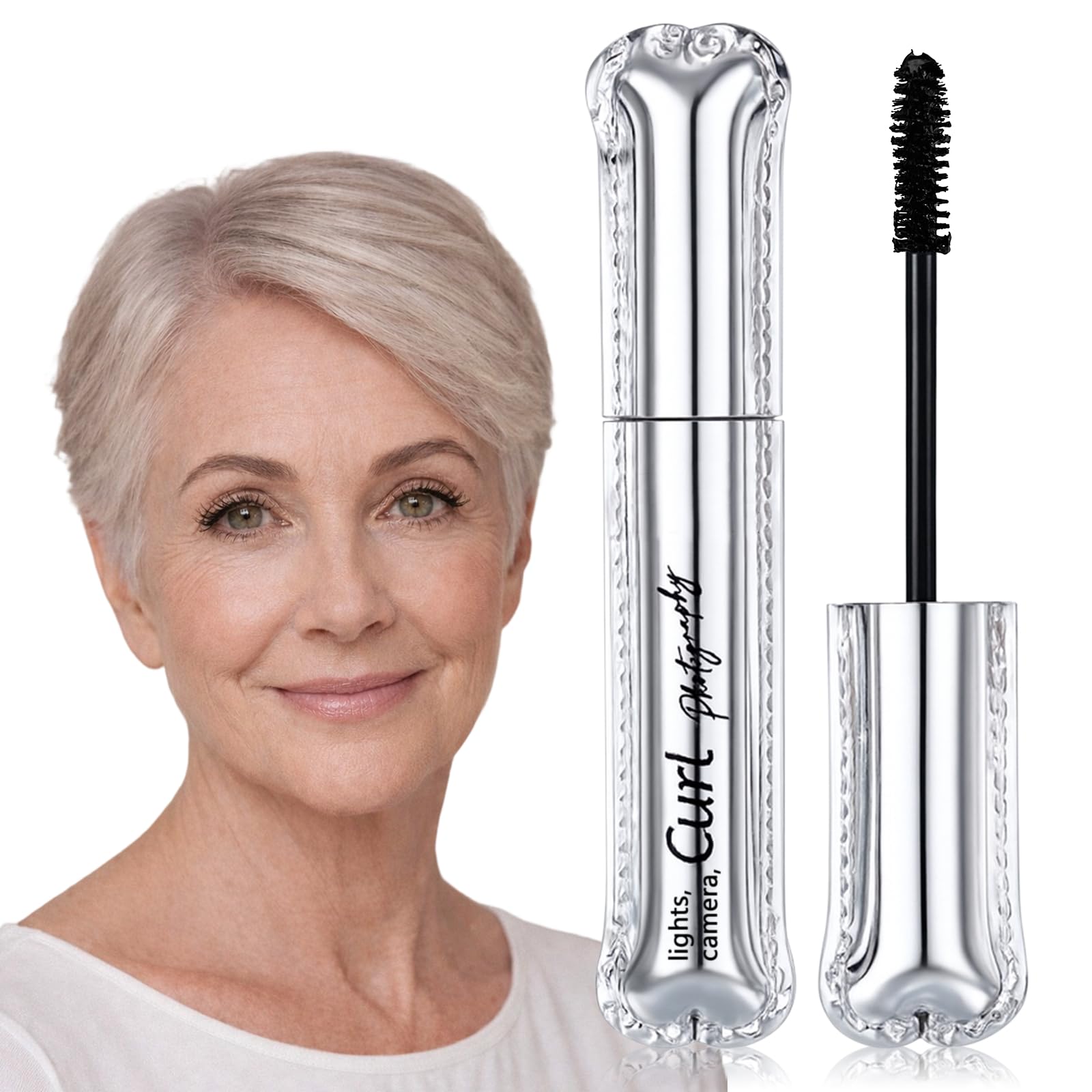Mascara for Older Women 60 Plus, Tubing Black Mascara Long Lasting