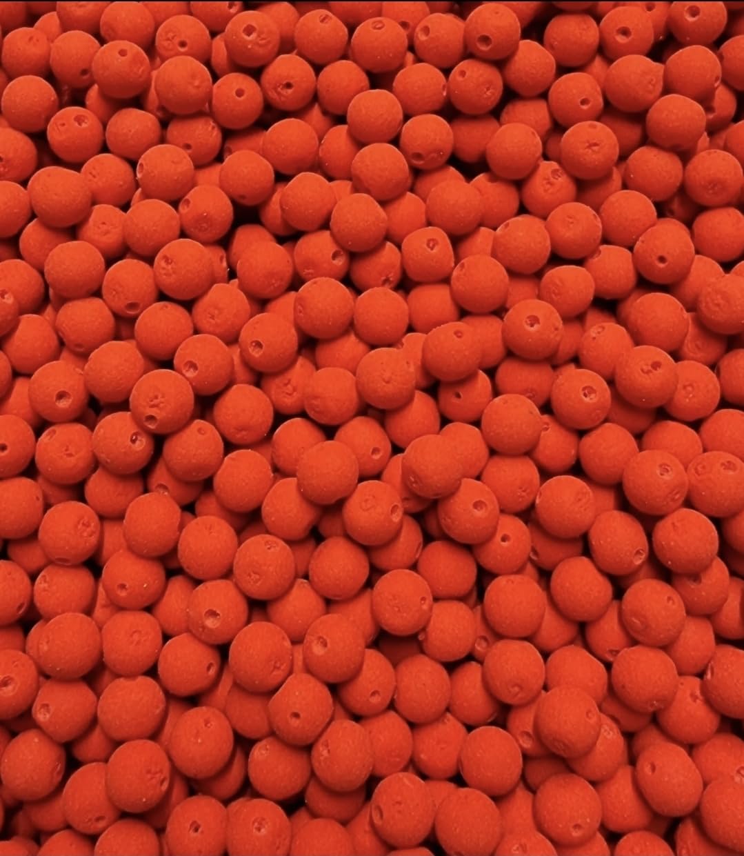 Pre Drilled hi-viz Mini Boilies 8mm Carp Fishing Bait over 40 flavours (Peanut, Red)