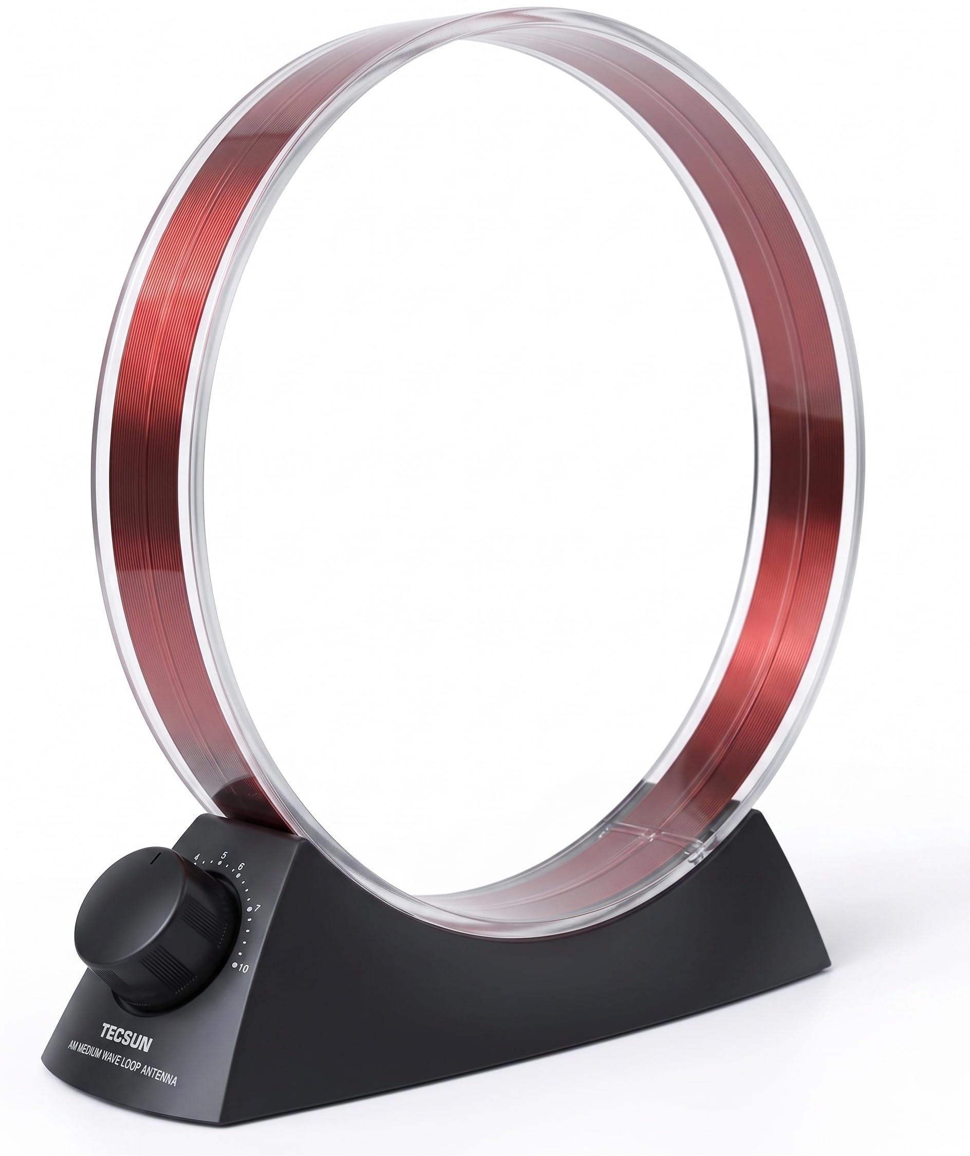 Tecsun AN-100 Mittelwellen-Rahmenantenne (MW/AM), Abstimmbare Loop-Antenne zur Signalverstärkung, Hochleistungs-Preselektor, Kein Stromanschluss erforderlich, Inkl. 3,5mm Anschlusskabel