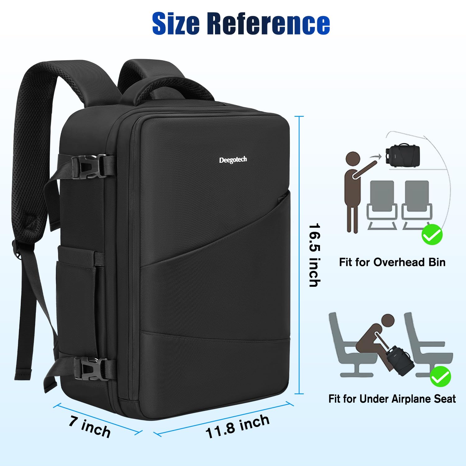 Deegotech Carrying Case Compatible with PS5/PS5 Pro/PS5 Slim, Protective Travel Bag Backpack Compatible with Playstation 5 Console, Disc, Accessories and 15.6" Laptop, Black