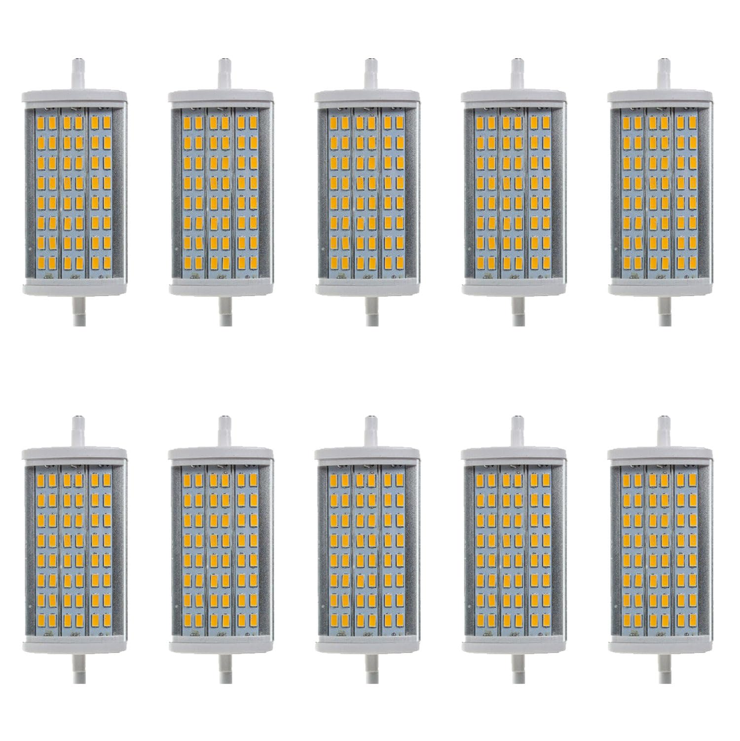 FYZDLAOR R7S LED Bulb 118mm Equivalent 200W Double Ended Base 20W J118 Flood Lights 2000LM Non-Dimmable 200° Beam Angle Recessed LED Bulbs (10 Pack)