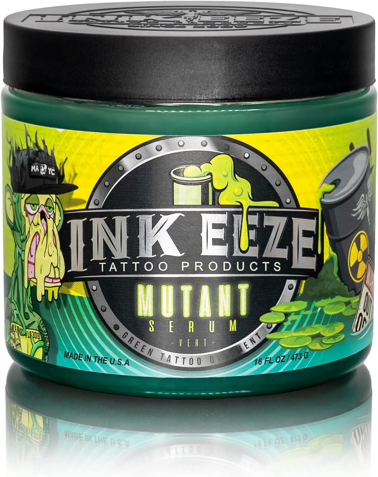 INKEEZE Mutant Serum Green Tattoo Ointment Limited Edition Bored Ape Yacht Club NFT, Made in USA, 16oz