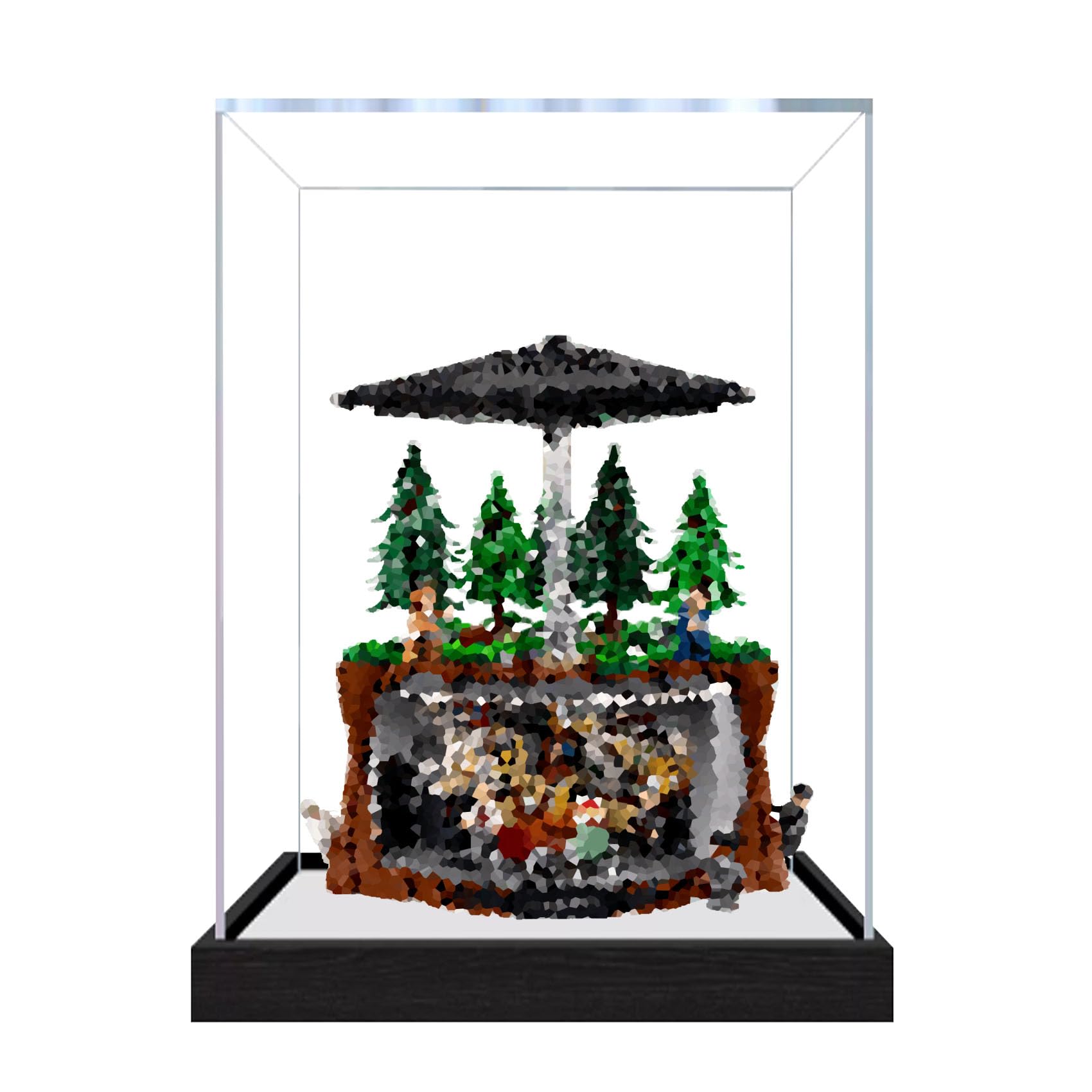 Feifanyifei Mirror3mm Dustproof Acrylic Display Case For Le-Go 21369 Model (Mirror3mm)
