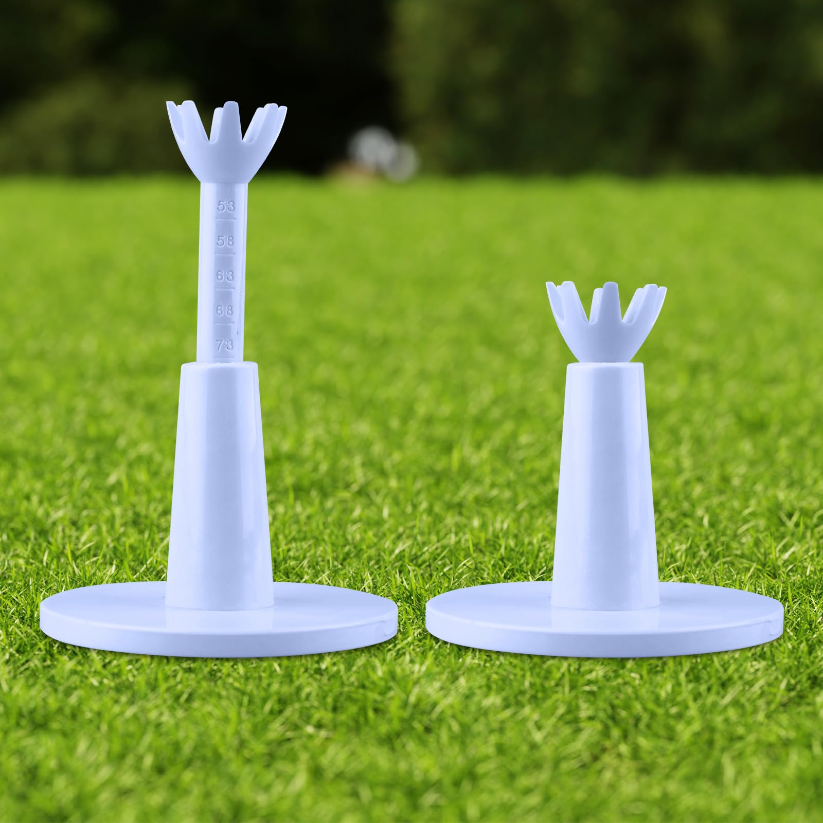 BOXOB 2 Pezzi Tee da Golf Regolabili, Tee Simulatore di Golf per Tappetino da Campo Pratica Piolo a Sfera Flightpatch Accessorio per Allenamento per Golfisti Uomini
