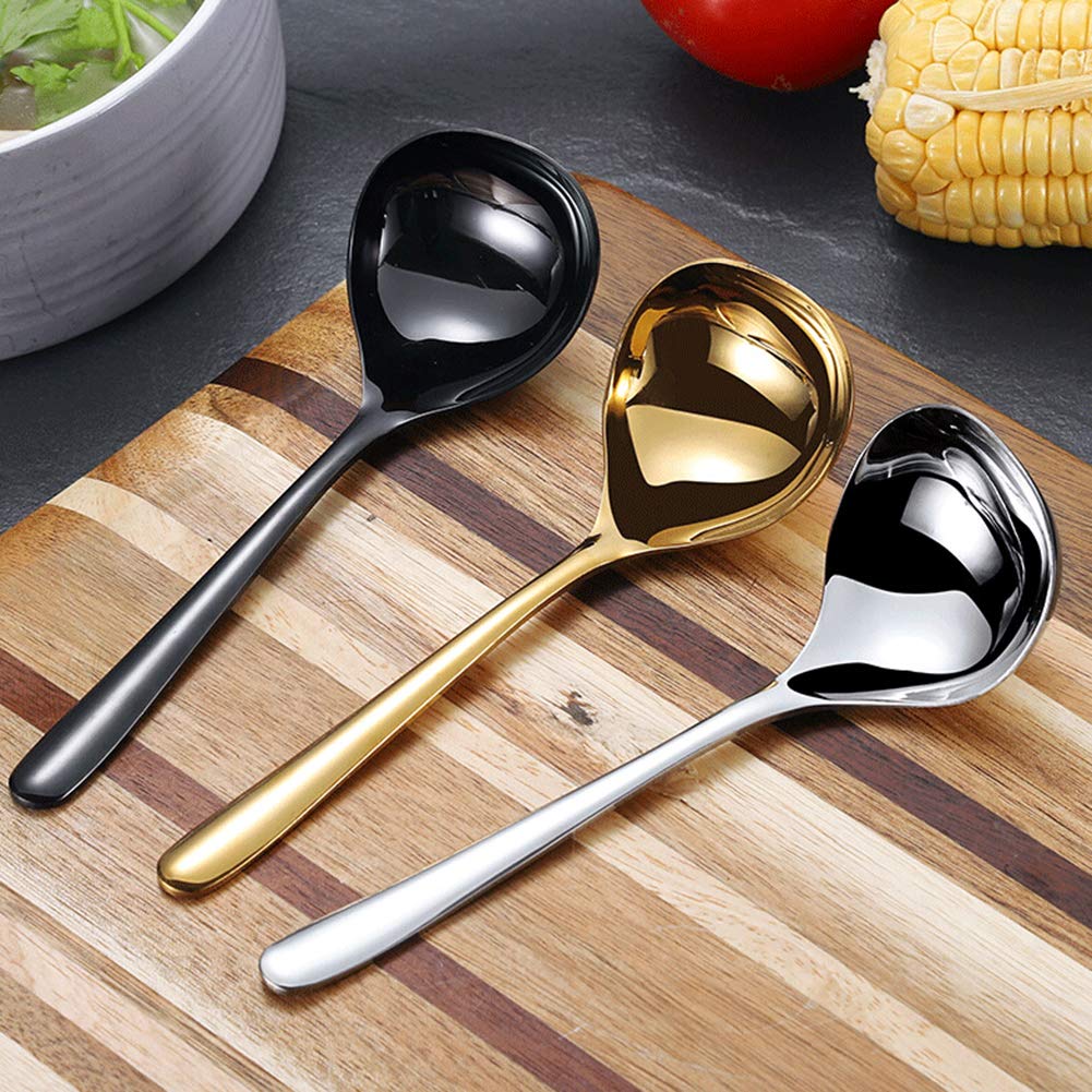 JINGYAN Cuillères à glace Stainless Steel Snack Tea Coffee Spoon Ice Cream(3)