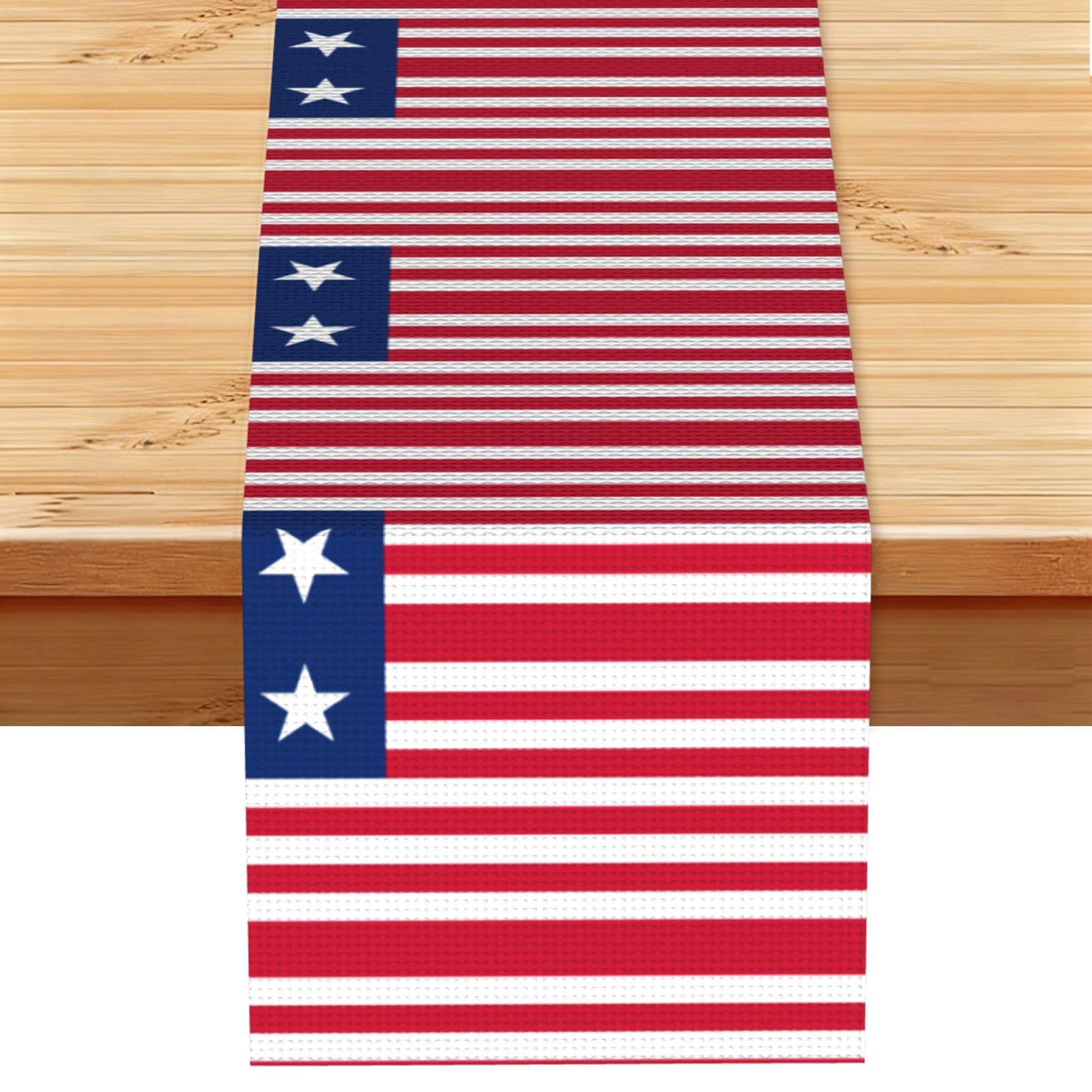 Liberian flag Linen Feel Table Runner Wedding Party Home Decoration