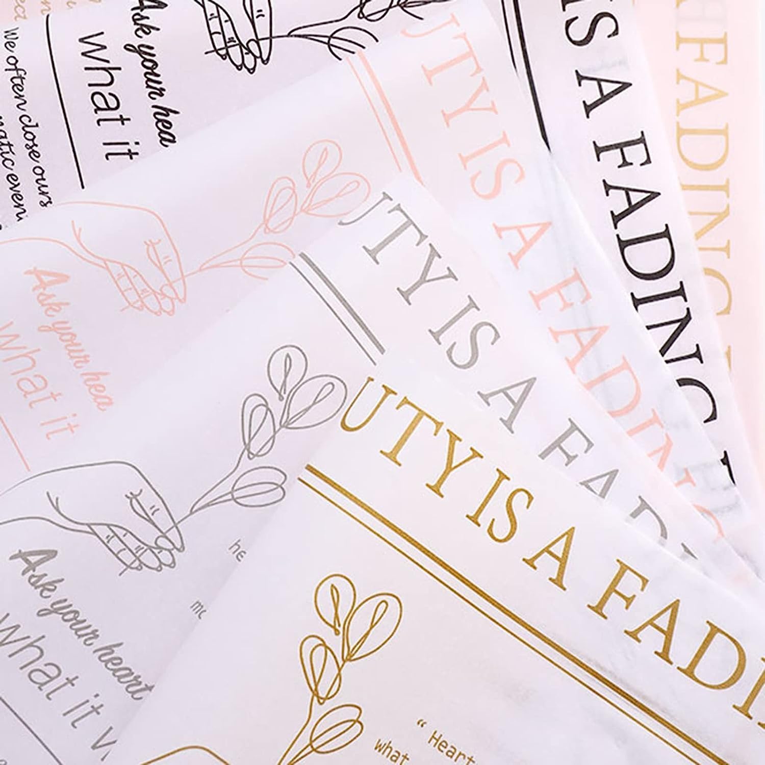 5 Pcs Gradient Korean Gift & Bouquet Paper | Wrapping paper for gift packing | gift sheets for Mother's Day, Him/Her, Birthday, Wedding, Enagagement, Anniversary, Chocolate Packing, Return Gifts, Floral Decoration & Handmade Gifts wrapping