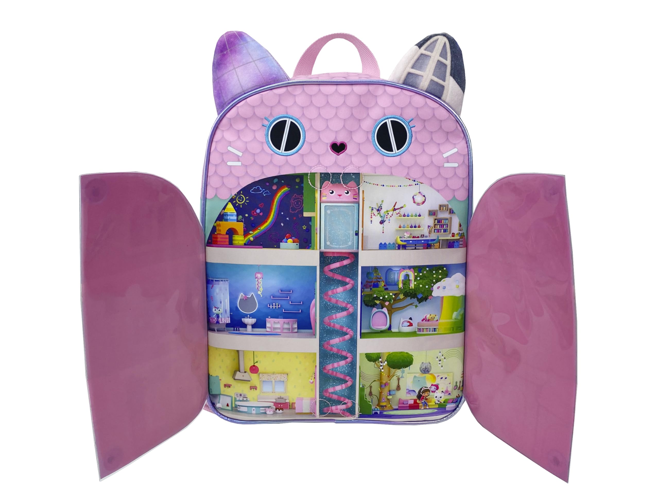 Marchi CyP: Gabby, Zaino, Zaino per bambini, Copertine magnetiche, Asilo nido, Scuola materna, Multicolor, Prodotto ufficiale