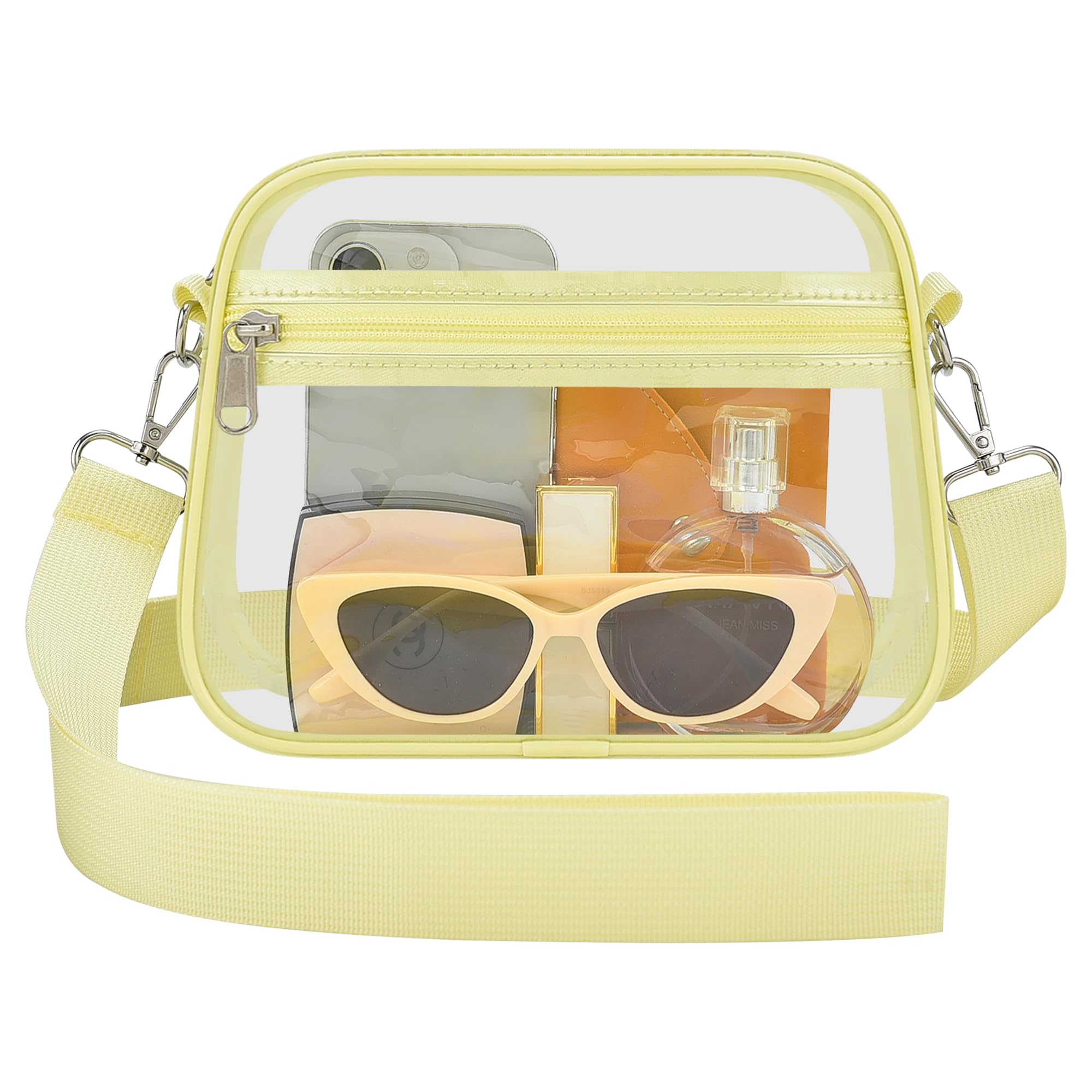 Busiuw Clear Bag for Stadium Events Mini Small Sports Fan Messenger Bag Clear Purse for Sport Events Concert Festivel