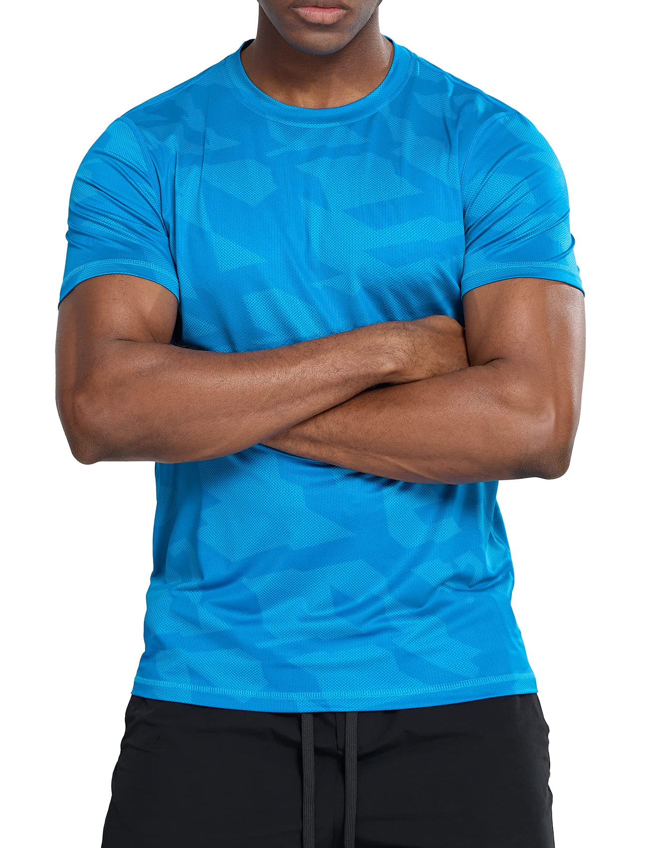 ZengjoMens Athletic Shirts Short Sleeve Quick Dry Running Workout T-Shirt Moisture Wicking Performance Tee