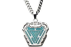 Marvel Iron Man Arc Reactor Light-Up Stainless Steel Pendant Necklace